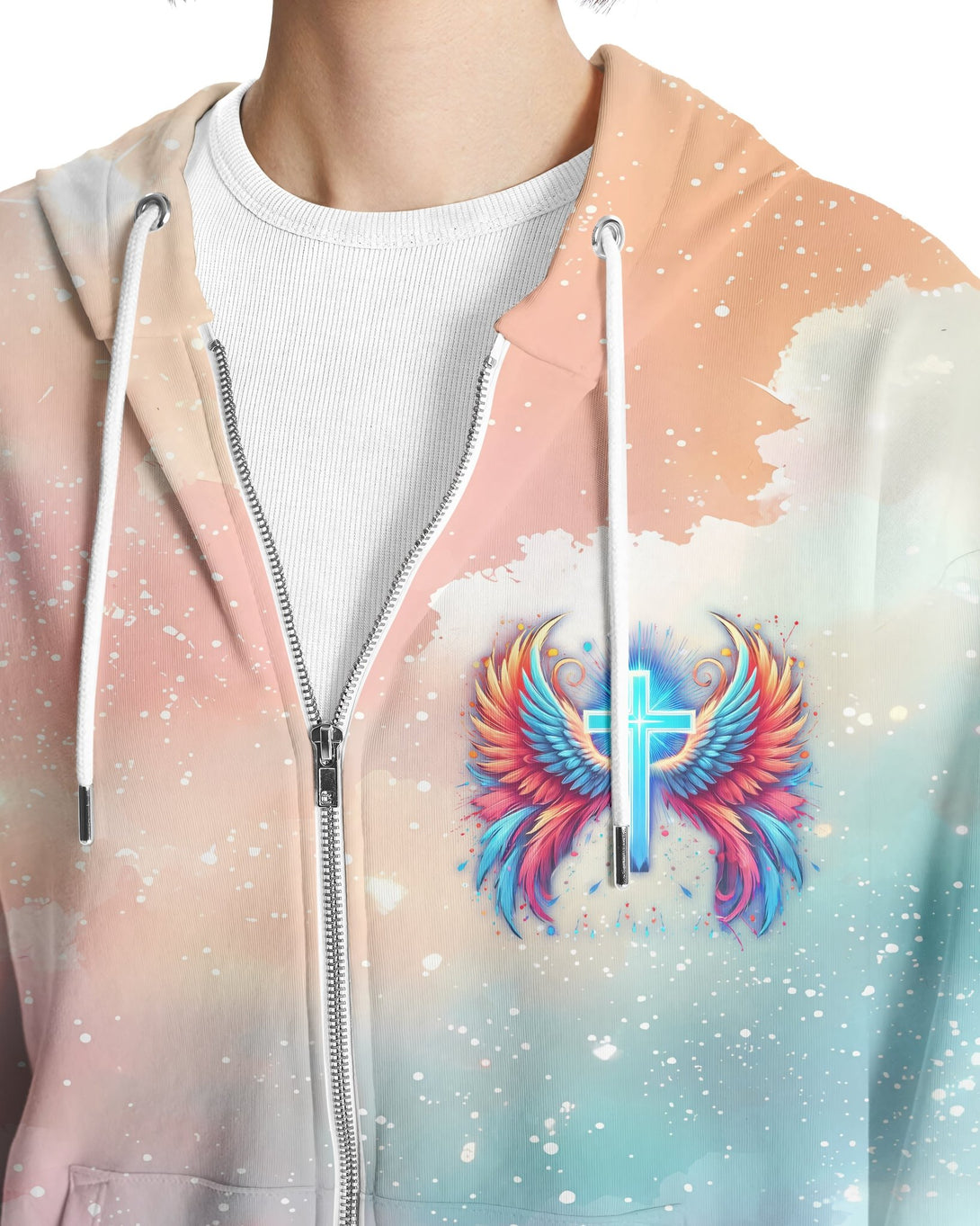 I Can Do All Things Through Christ Who Strengthens Me All Over Print Zip Hoodie - Christ Color