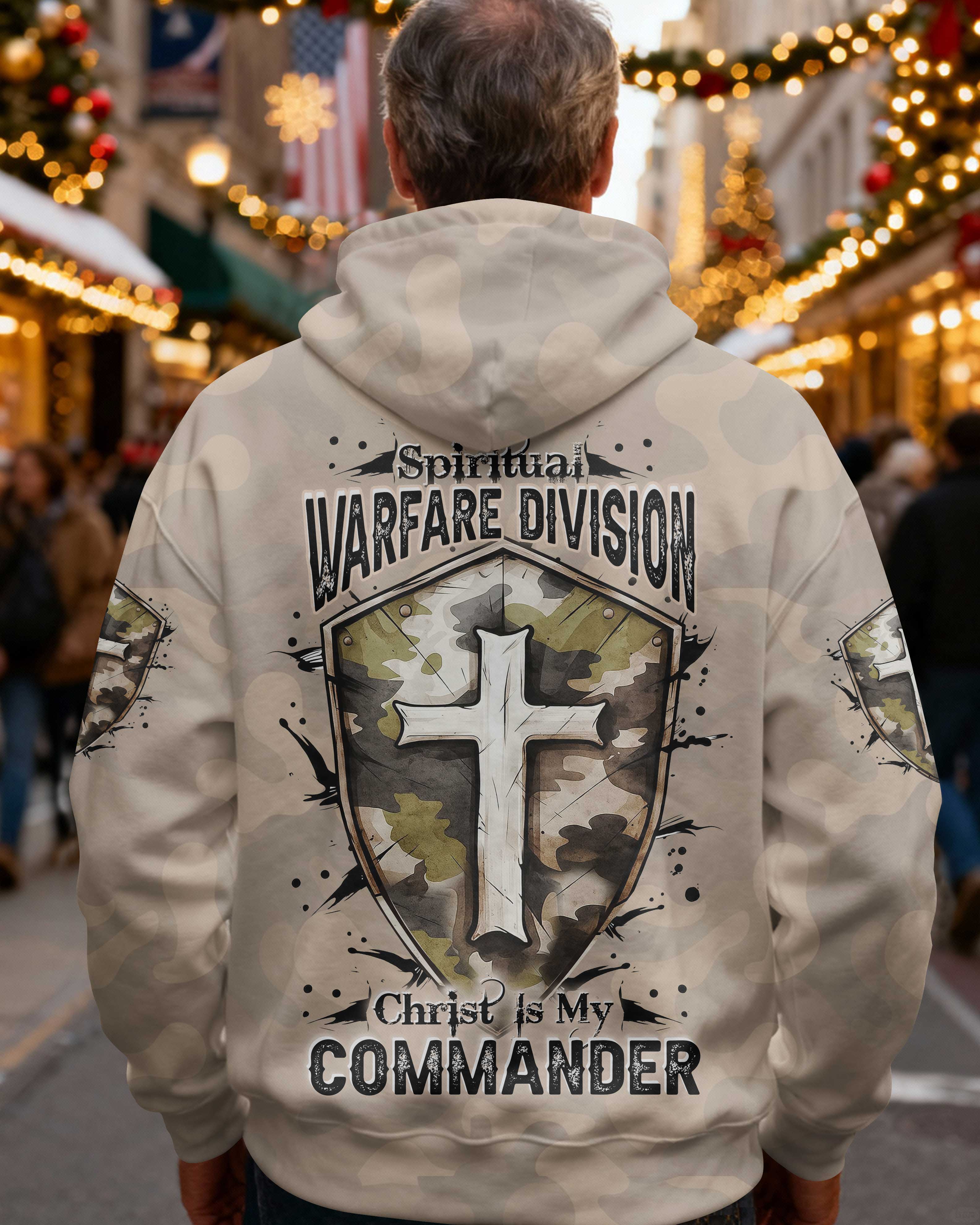 Spiritual Warfare Division Christ Is My Commander Hoodie