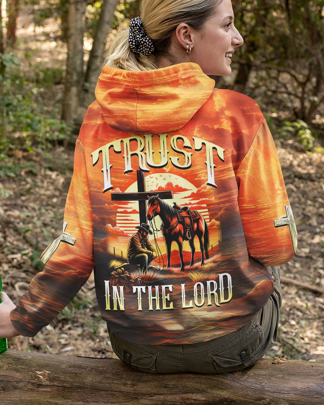 Trust In The Lord All Over Print Hoodie - Christ Color