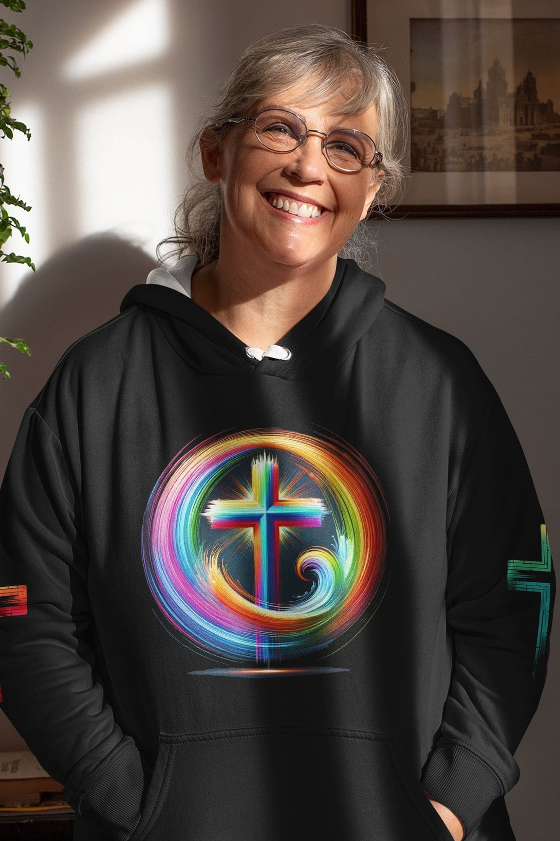 Rooted In Christ Jesus Is Light All Over Print Hoodie - Christ Color