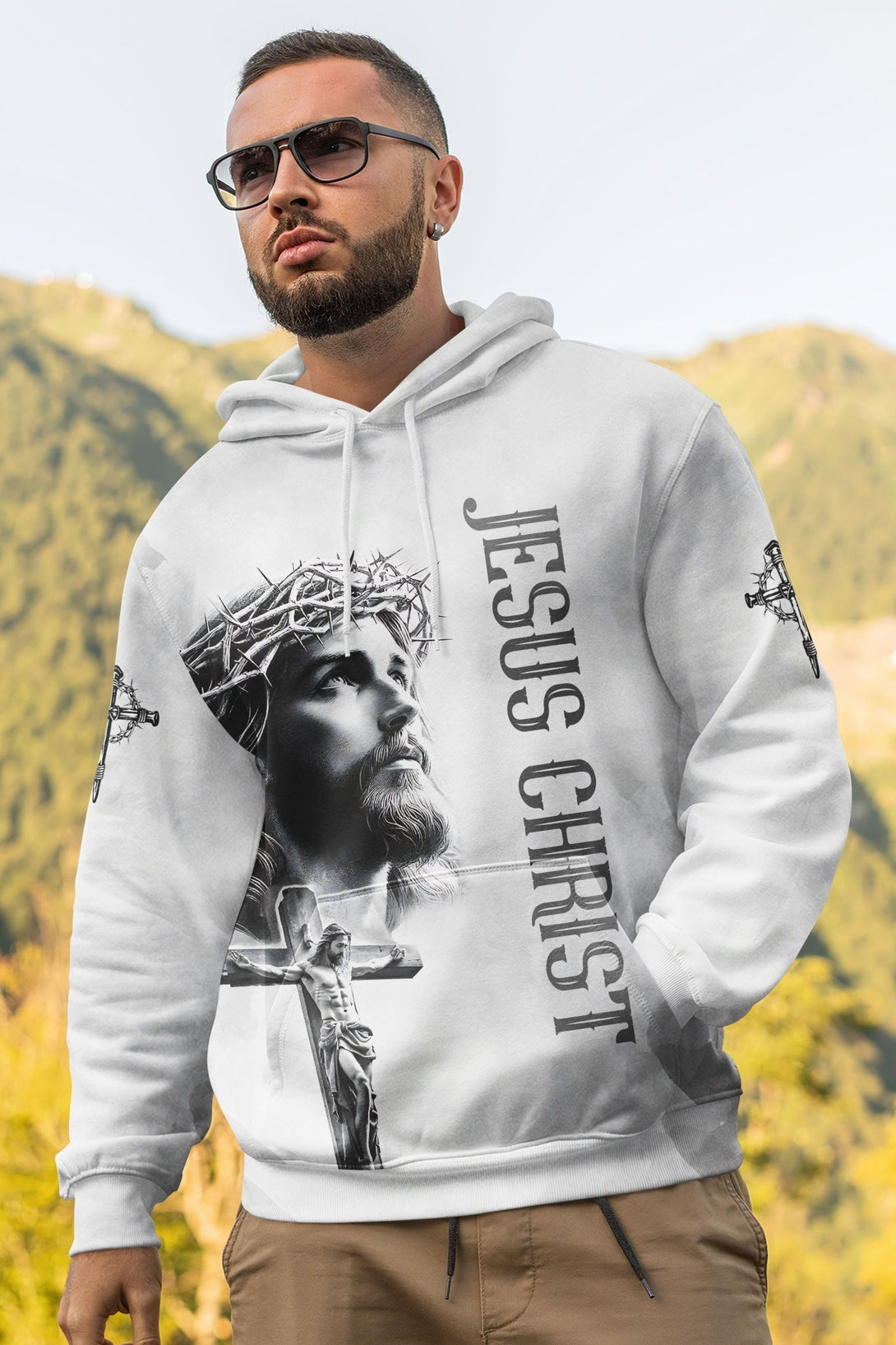 Yet He Chose Me All Over Print Hoodie - Christ Color