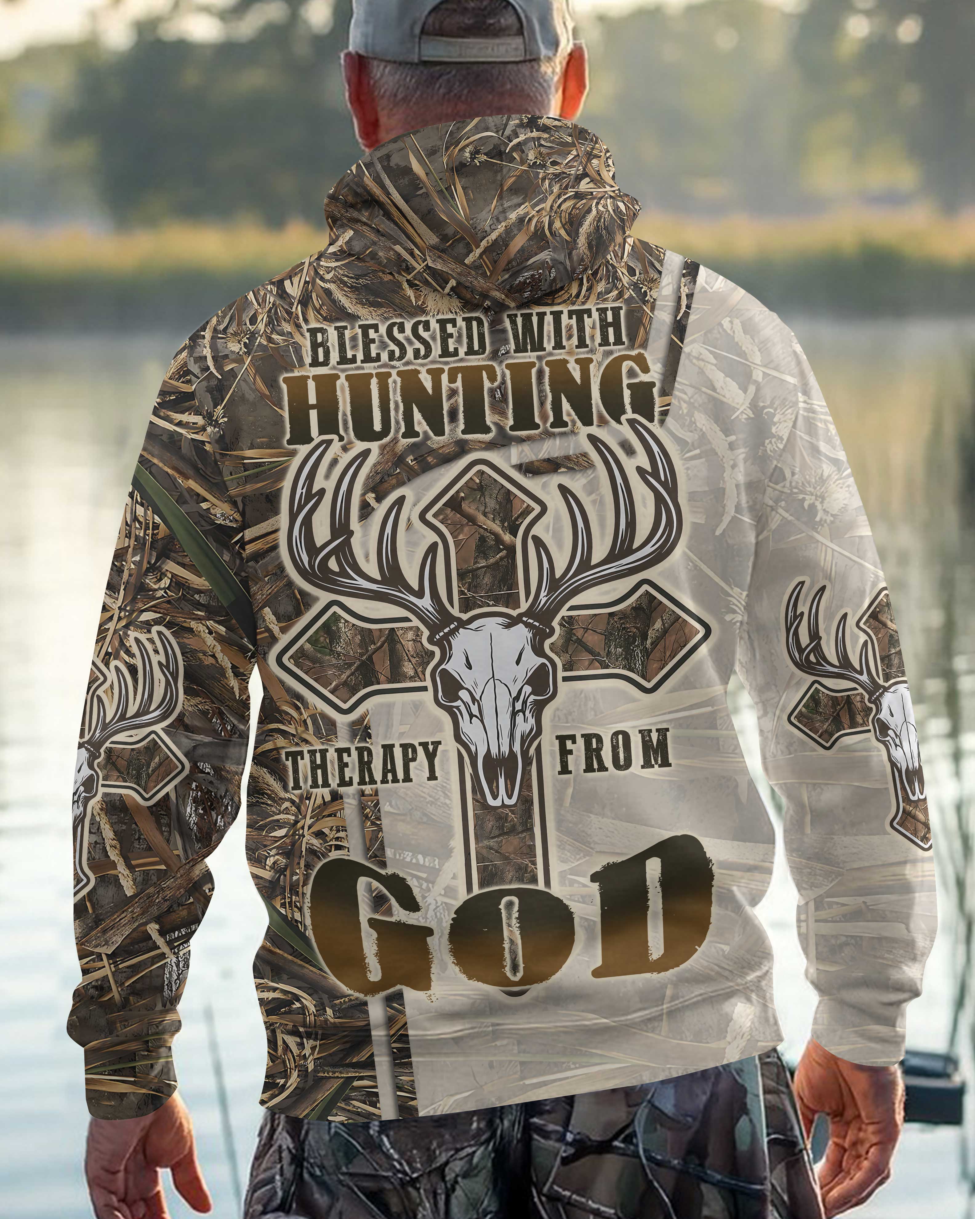 Blessed With Hunting Therapy From God T-Shirt