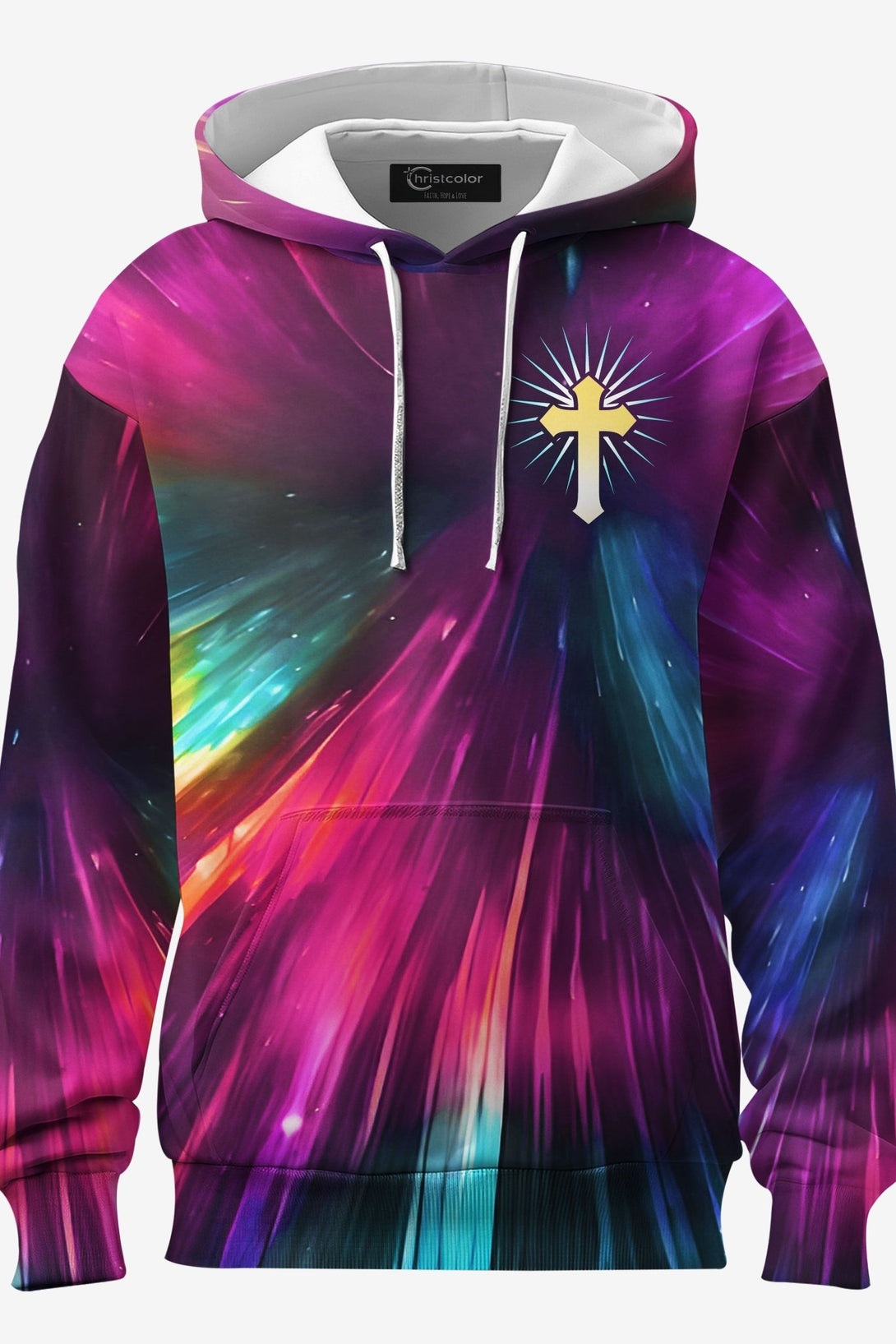 For God So Loved The World All Over Print Hoodie - Christ Color