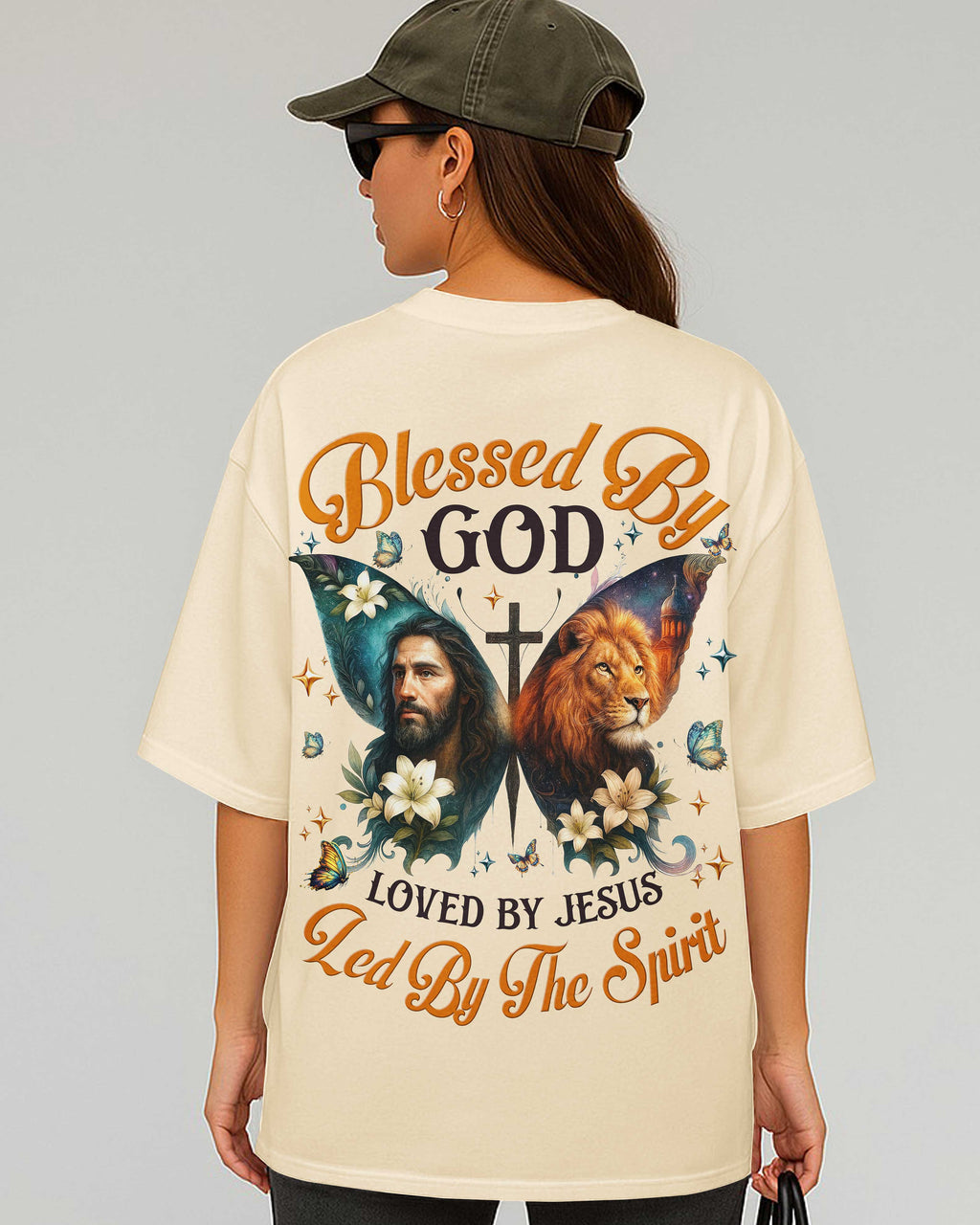 Blessed By God Loved By Jesus Led By The Spirit All Over Print T-Shirt
