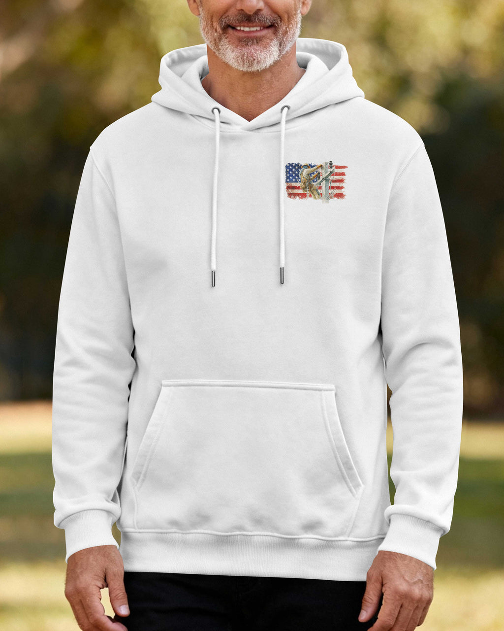 Retired Lineman Built By Grit Blessed By God Hoodie