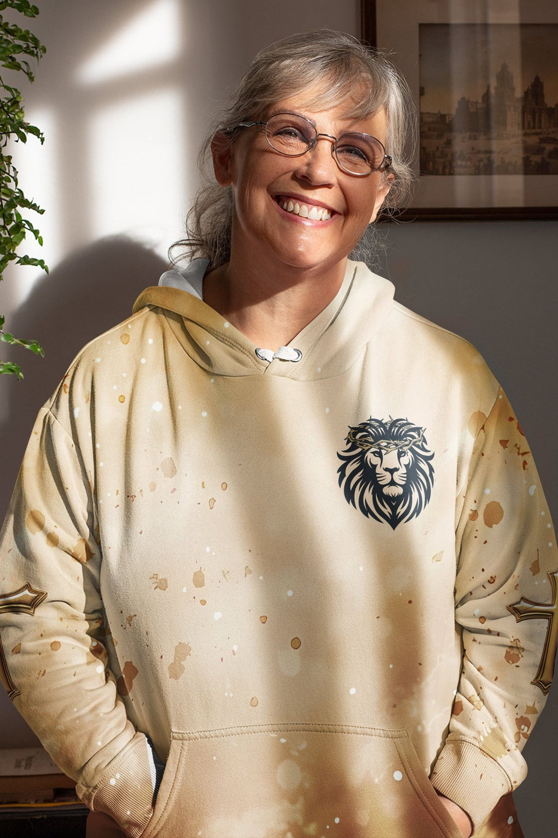 Behold The Lion Of The Tribe Of Judah Has Triumphed All Over Print Hoodie - Christ Color
