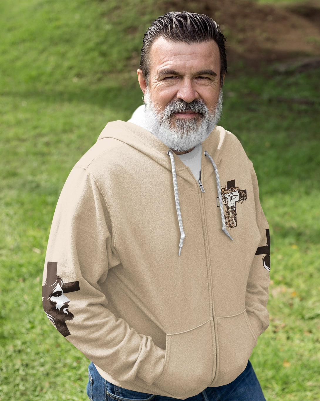 I Am His And He Is Mine All Over Print Zip Hoodie - Christ Color