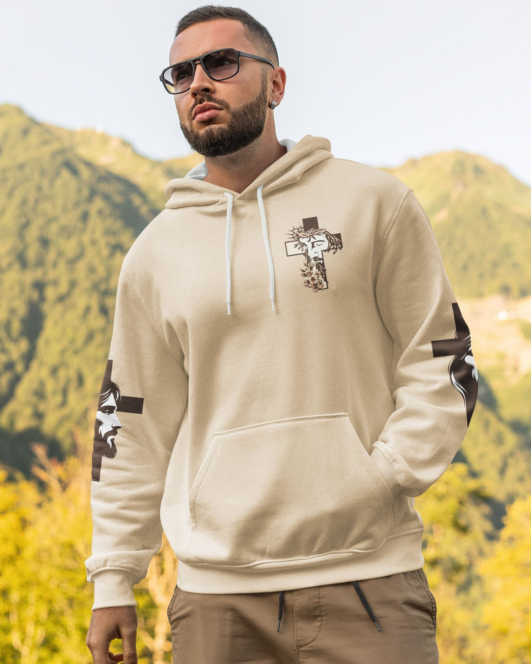 I Am His And He Is Mine All Over Print Hoodie - Christ Color