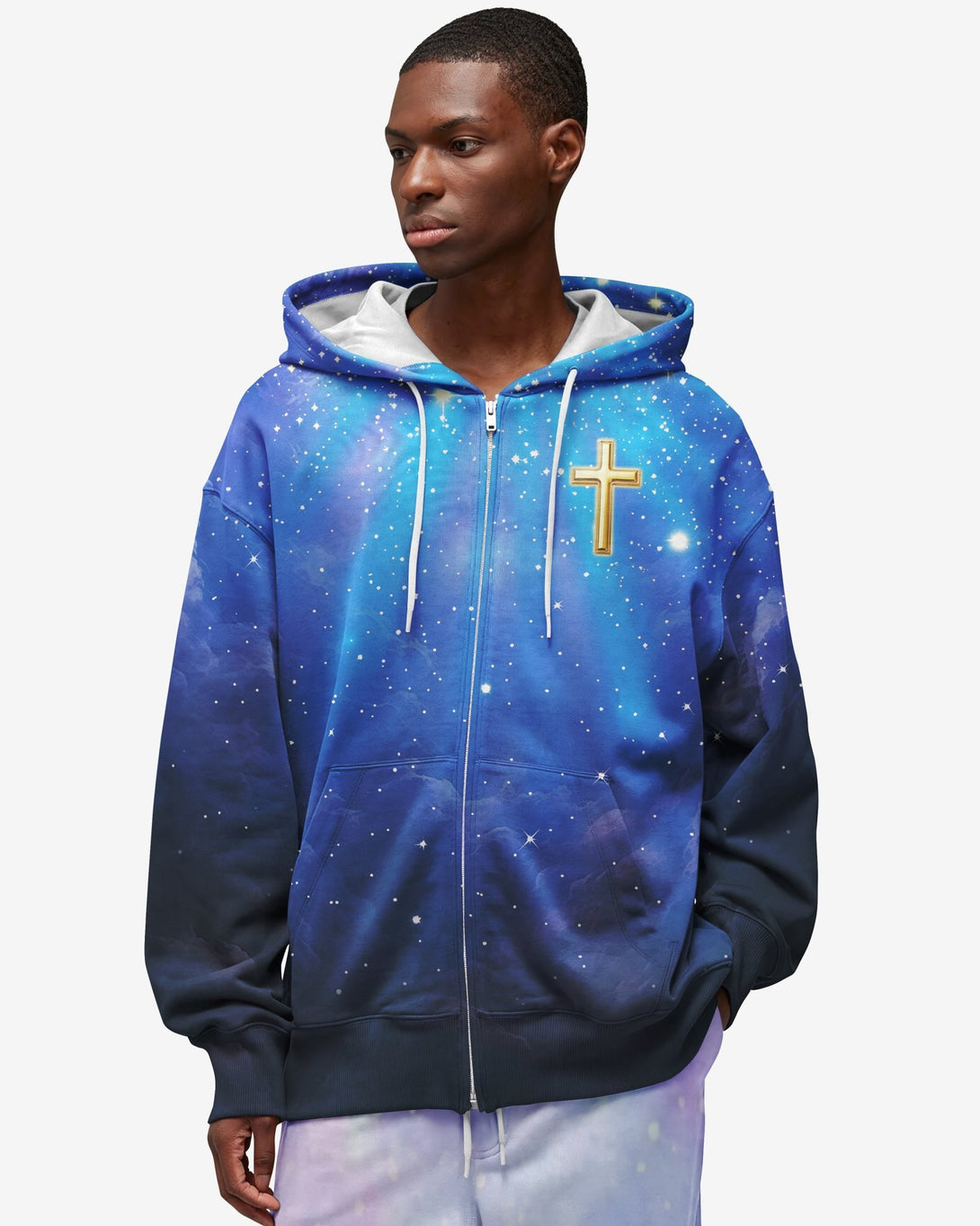 Faith Can Move Mountains All Over Print Zip Hoodie - Christ Color