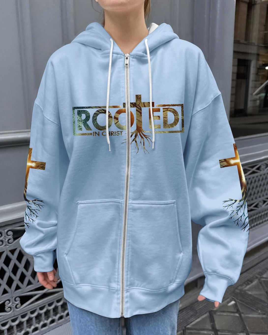 Woman Of Faith Rooted In Christ All Over Print Zip Hoodie - Christ Color