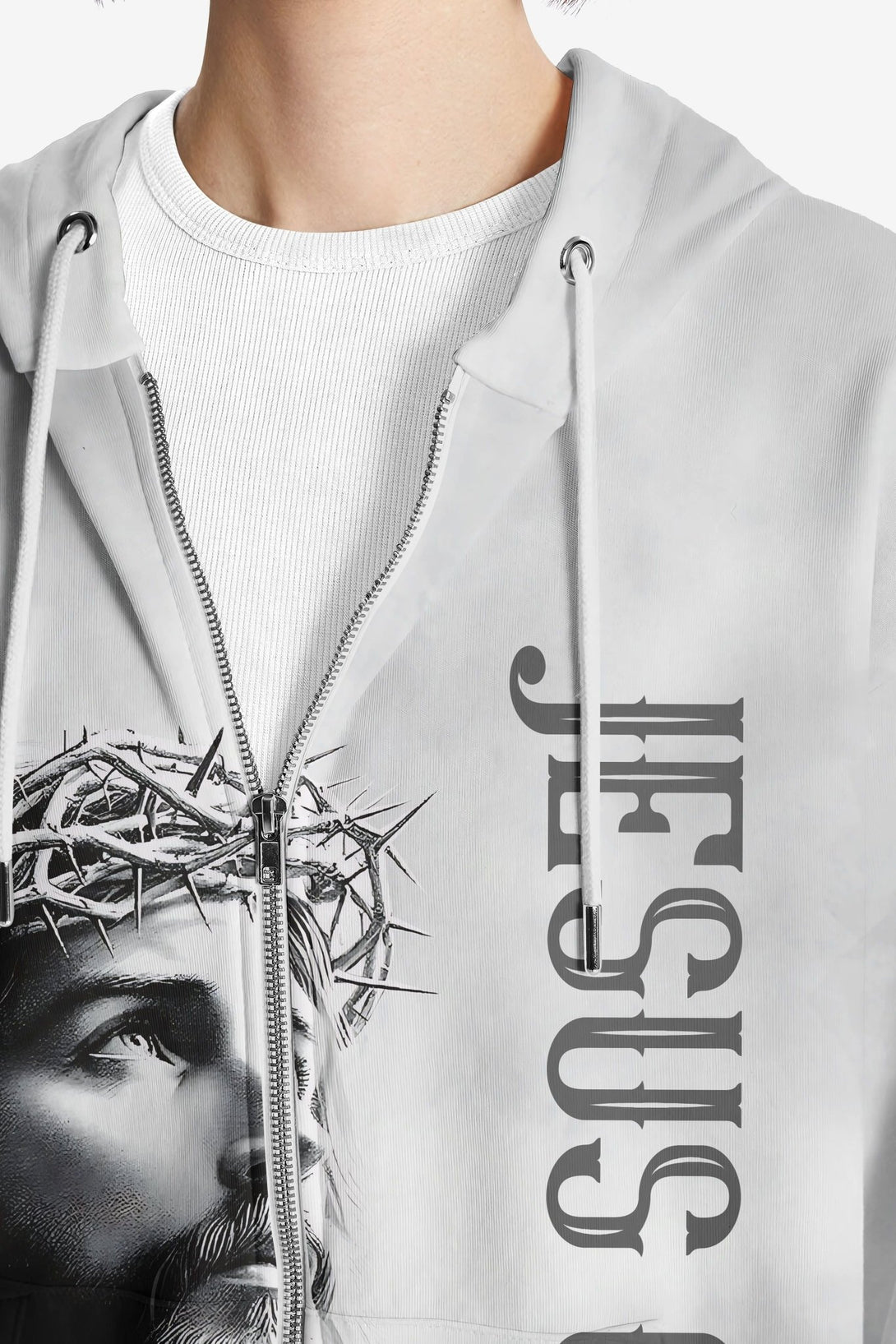 Yet He Chose Me All Over Print Zip Hoodie - Christ Color