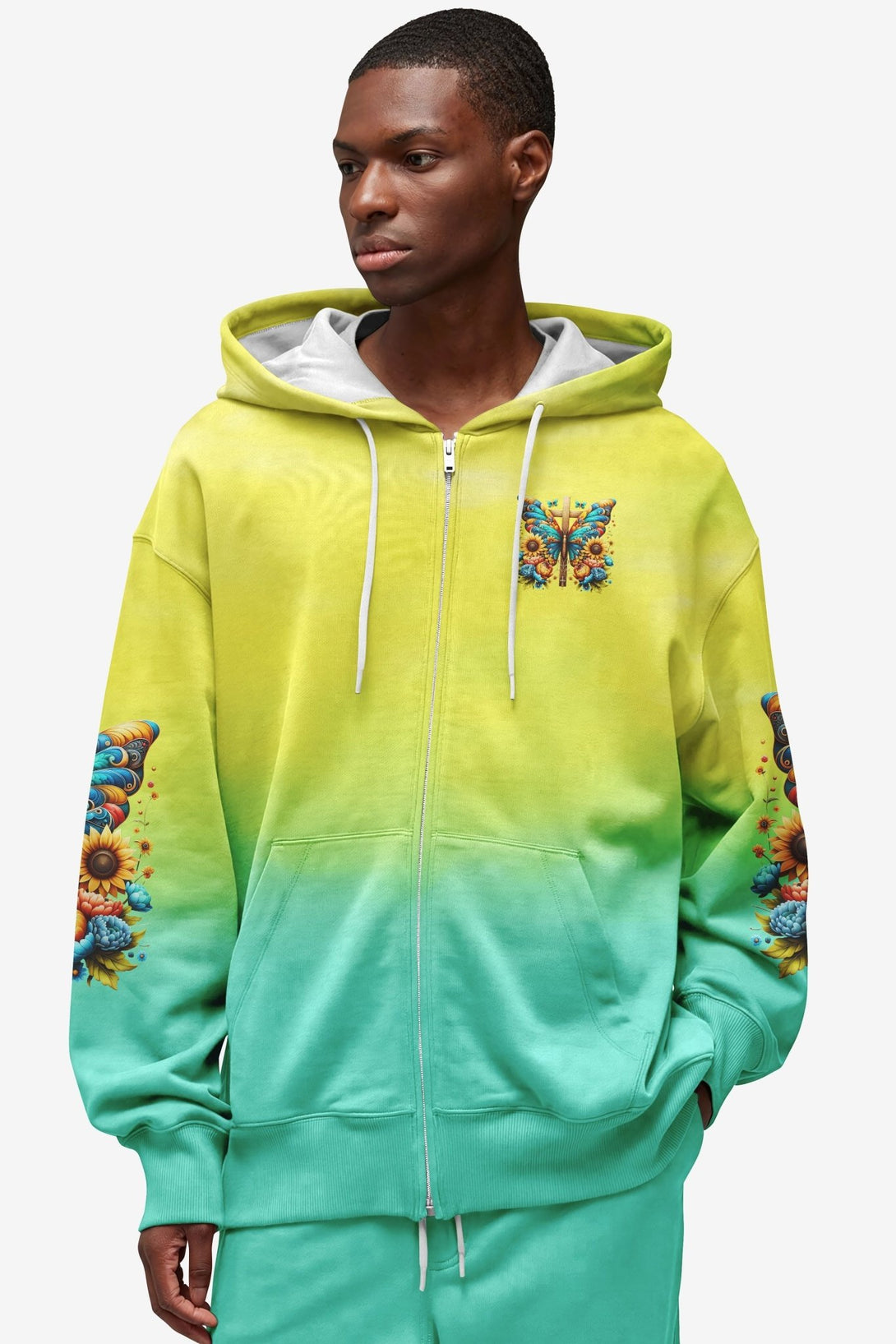 Faith Hope Love All Over Print Zip Hoodie - Christ Color