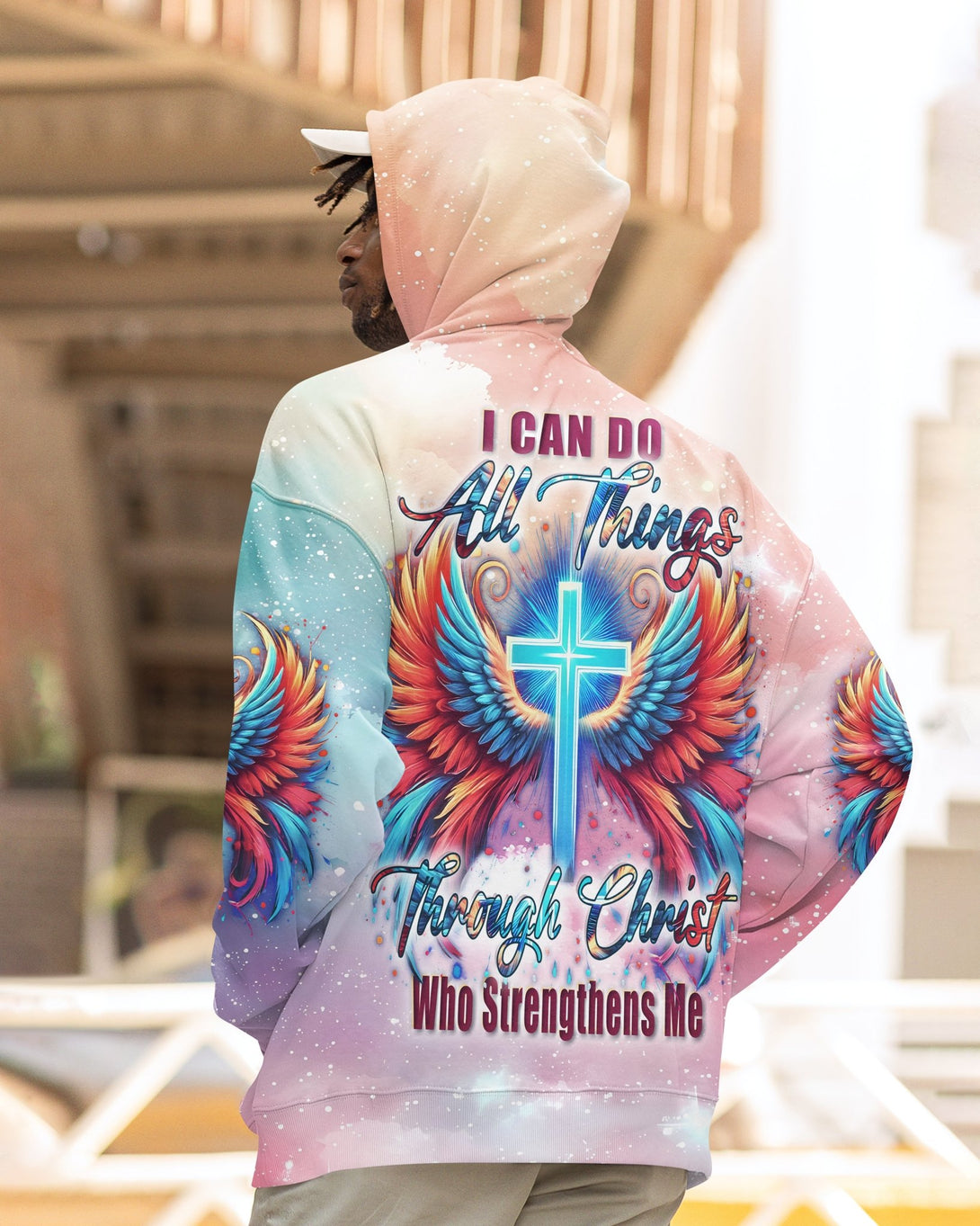 I Can Do All Things Through Christ Who Strengthens Me All Over Print Zip Hoodie - Christ Color
