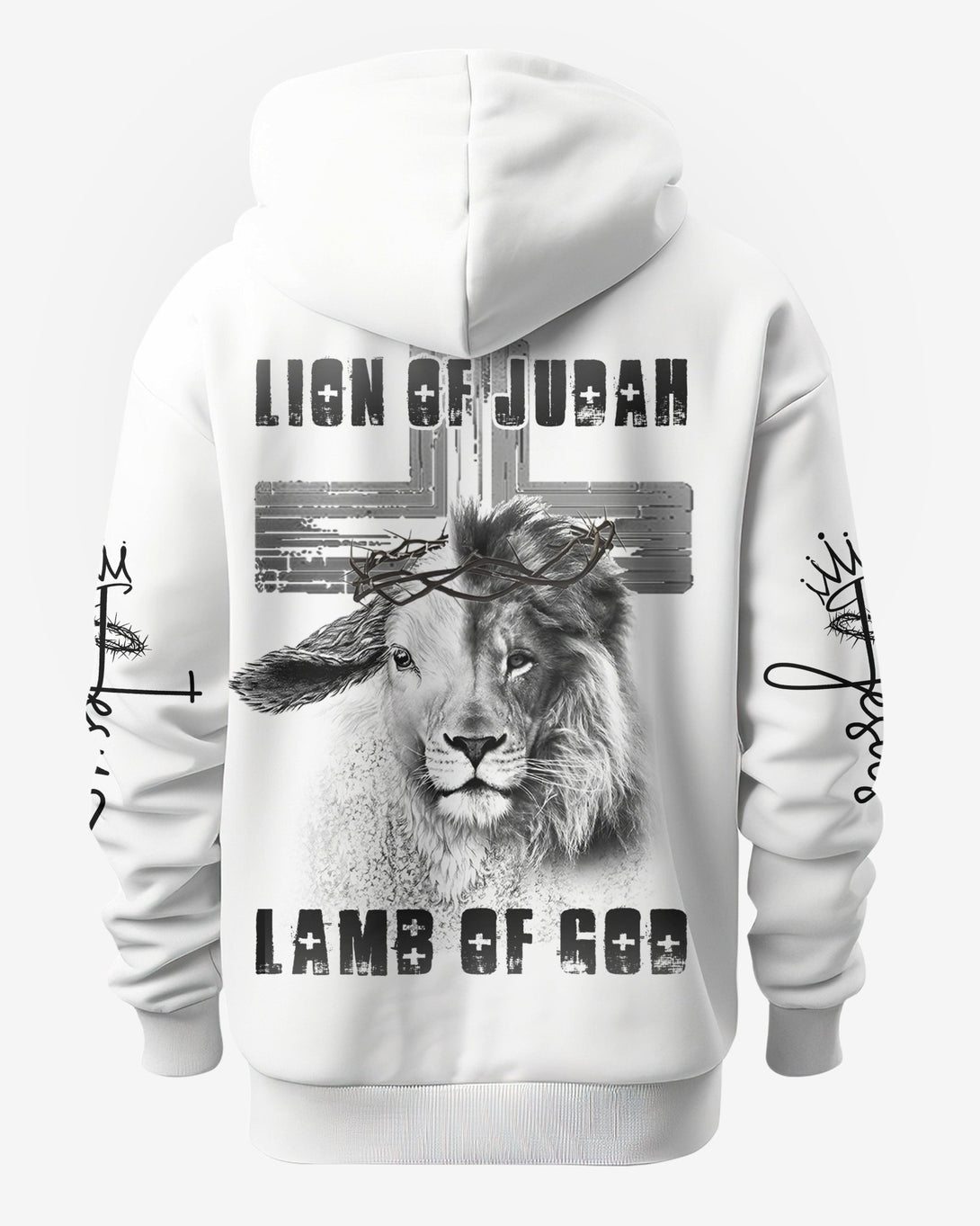 Lion Of Judah Lamb Of God All Over Print Hoodie - Christ Color