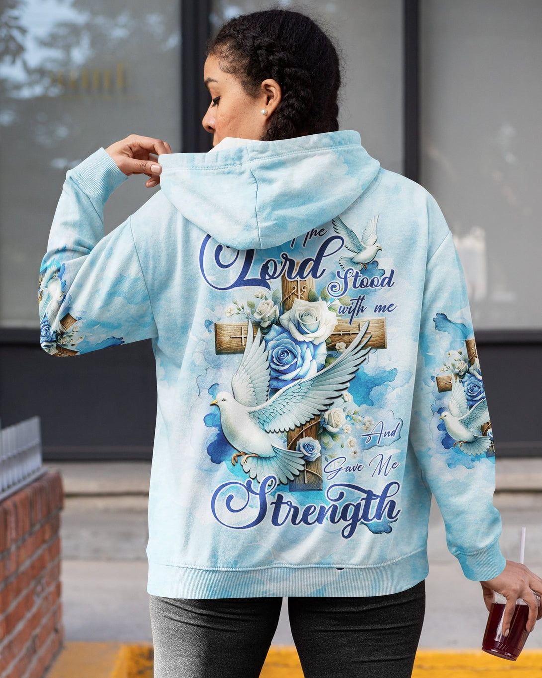 Lord Stood With Me And Gave Me Strength All Over Print Zip Hoodie - Christ Color