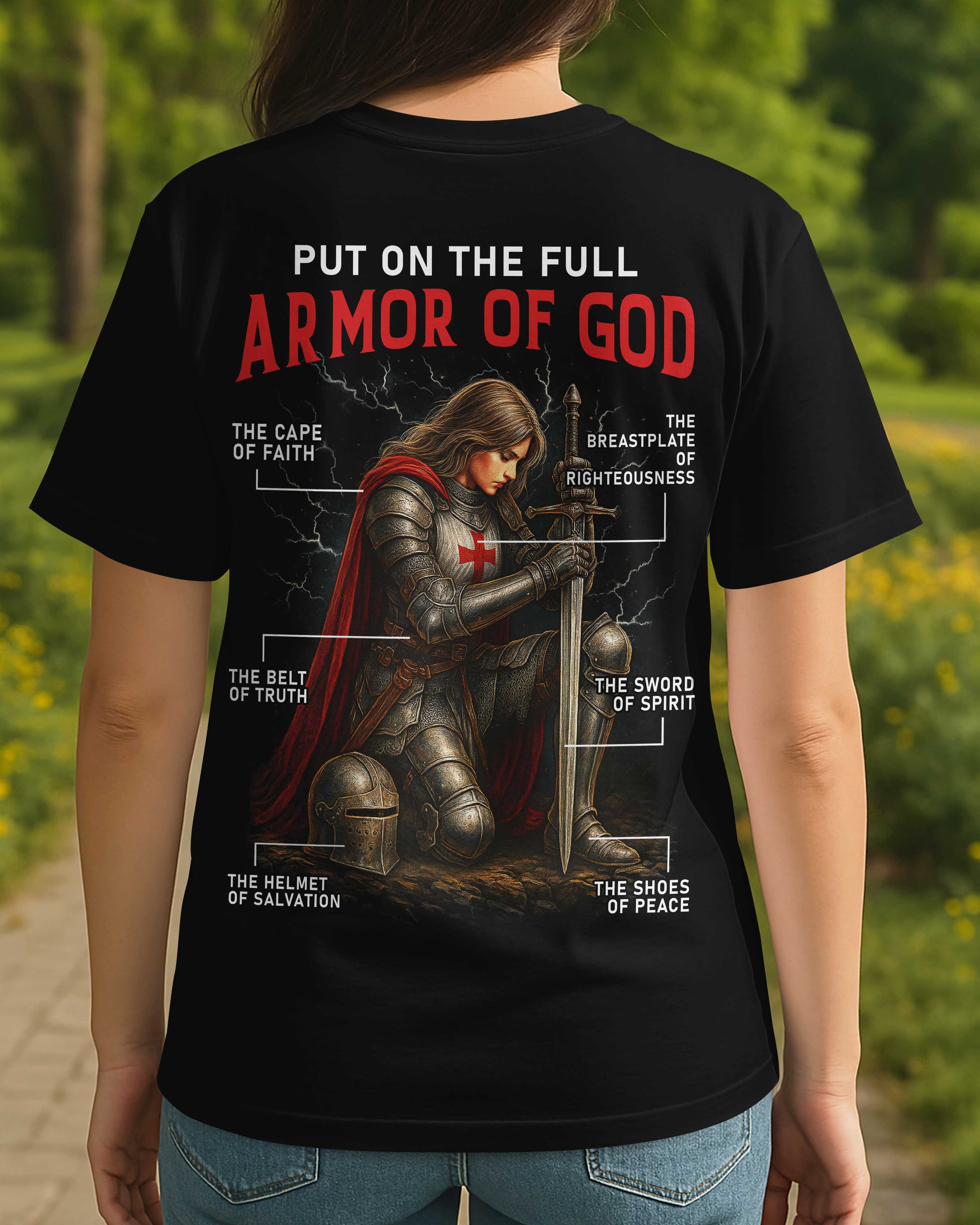 Put On The Full Armor Of God All Over Print T-Shirt