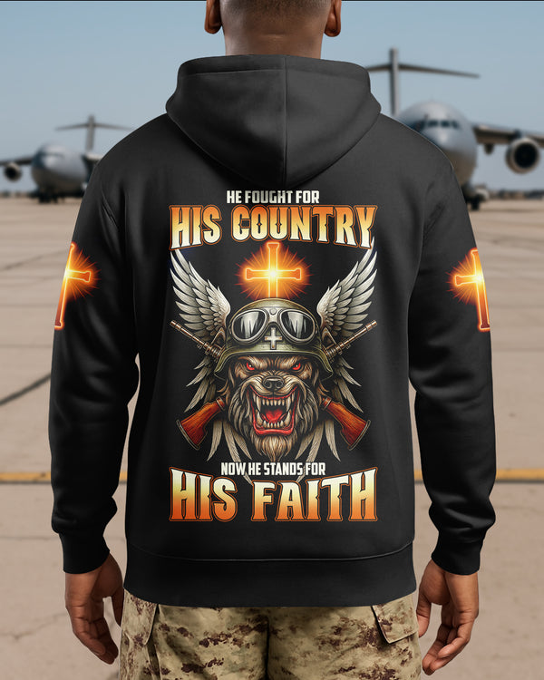 He Fought For His Country Now He Stands For His Faith Hoodie