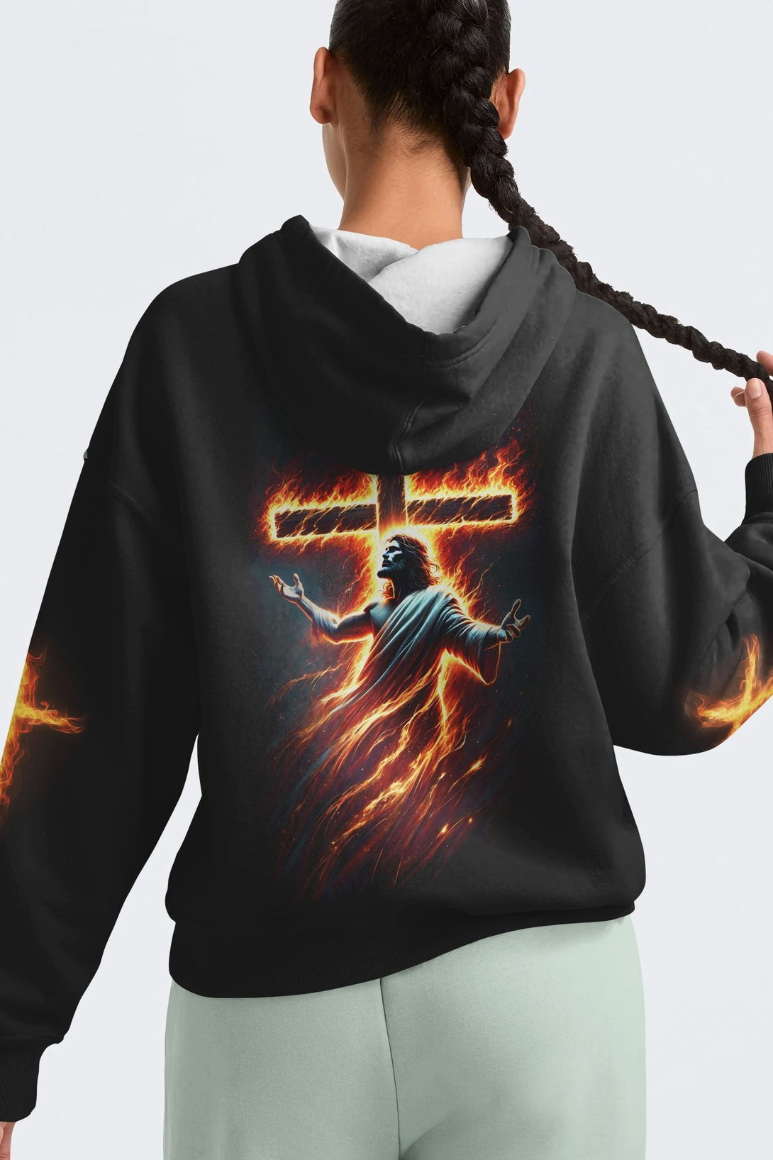 There's No Greater Love Than This All Over Print Hoodie - Christ Color
