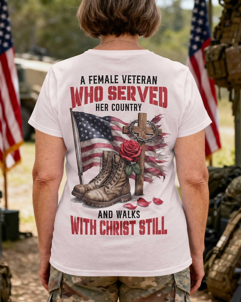 A Female Veteran Who Served Her Country T-Shirt