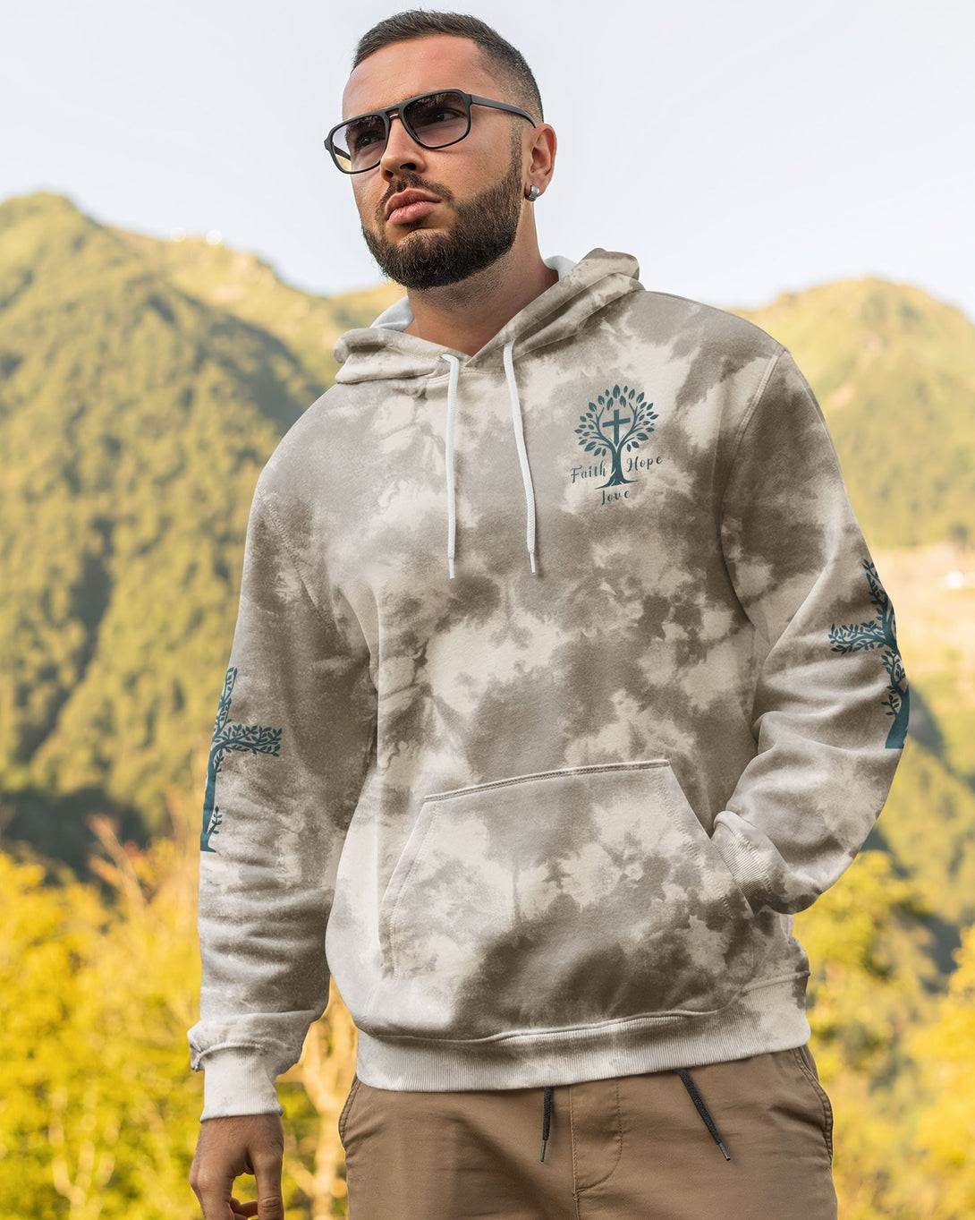 Rooted In Christ All Over Print Hoodie - Christ Color