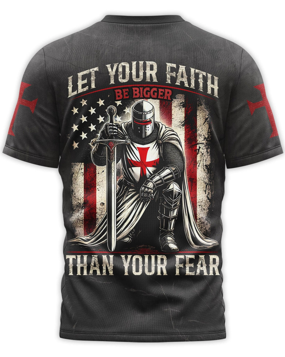Let Your Faith Be Bigger Than Your Fear All Over Print T-shirt - Christ Color