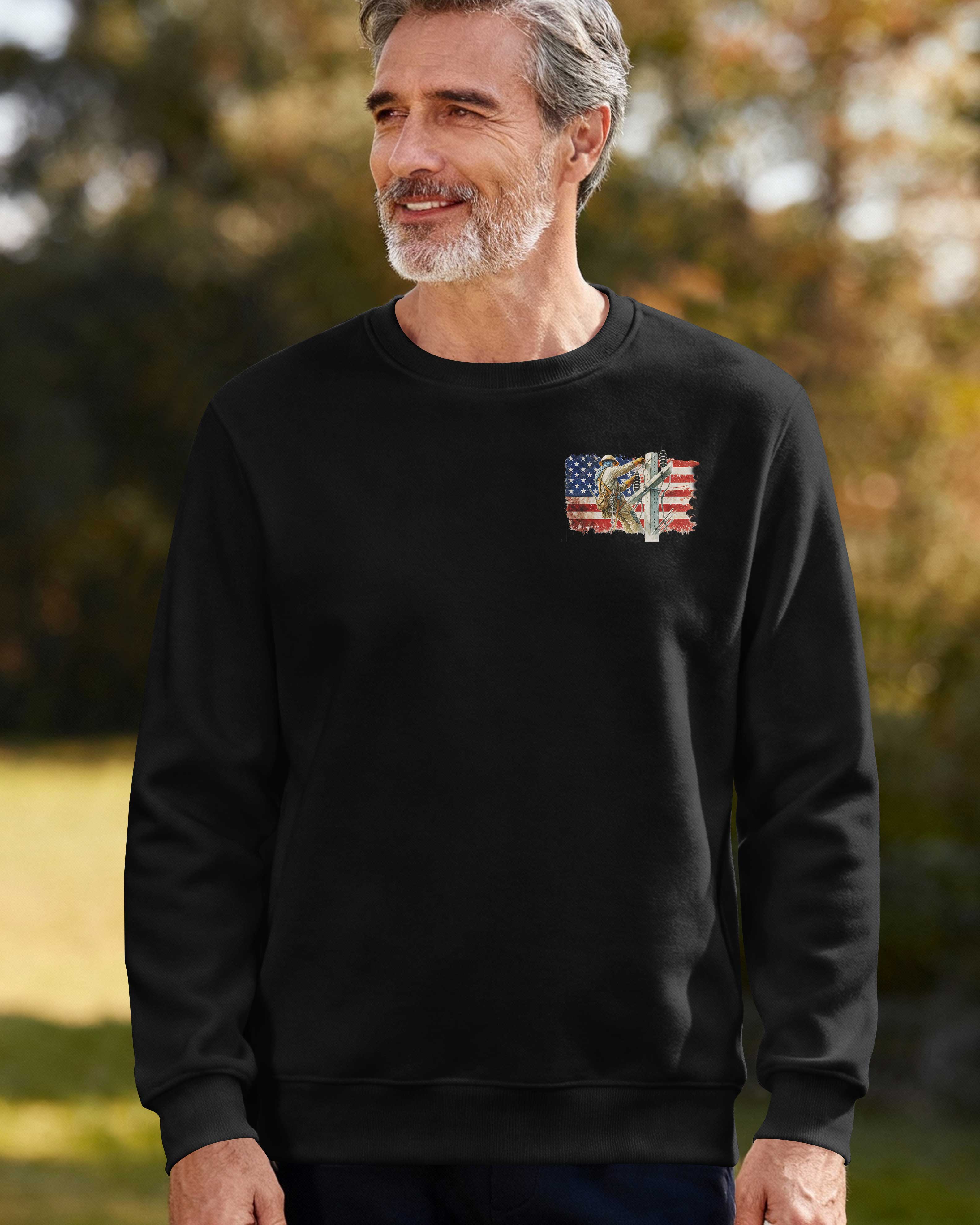 Retired Lineman Built By Grit Blessed By God Sweater