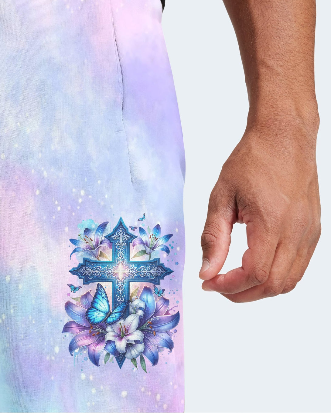 In God And The Power Of Prayer All Over Print Jogger Pants - Christ Color
