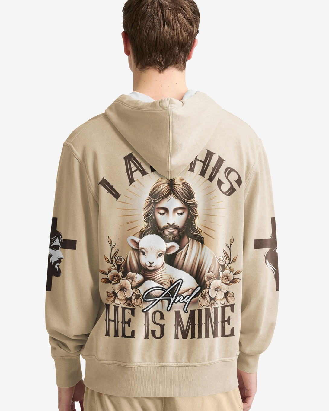 I Am His And He Is Mine All Over Print Hoodie - Christ Color