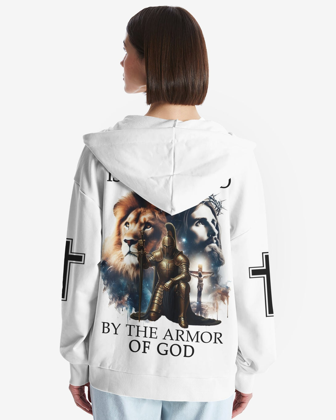 My Soul Is Protected By The Armor Of God All Over Print Zip Hoodie - Christ Color