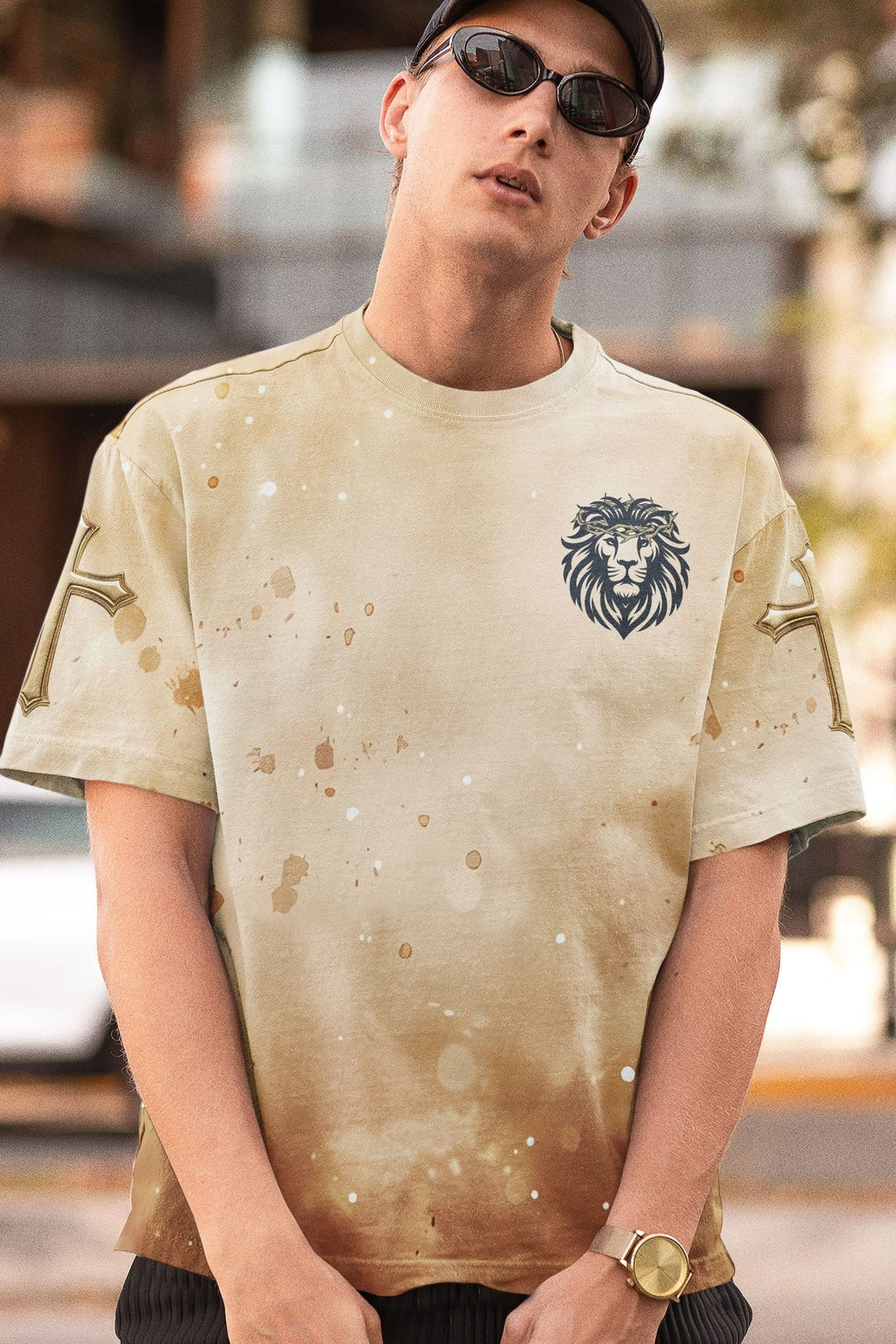 Behold The Lion Of The Tribe Of Judah Has Triumphed All Over Print T-shirt - Christ Color