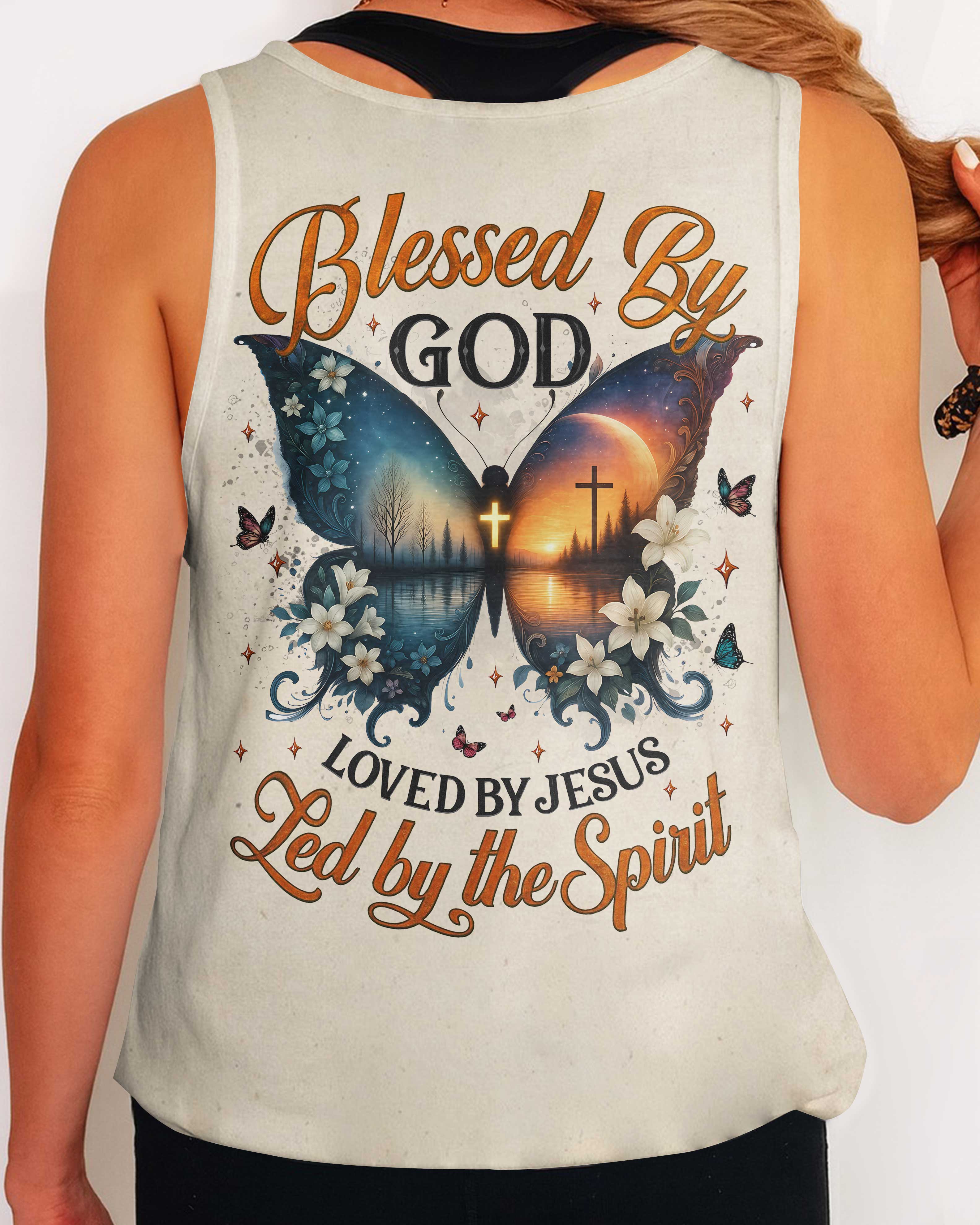 Blessed By God Loved By Jesus Led By The Spirit T-Shirt