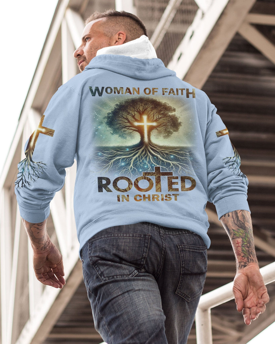 Woman Of Faith Rooted In Christ All Over Print Hoodie - Christ Color