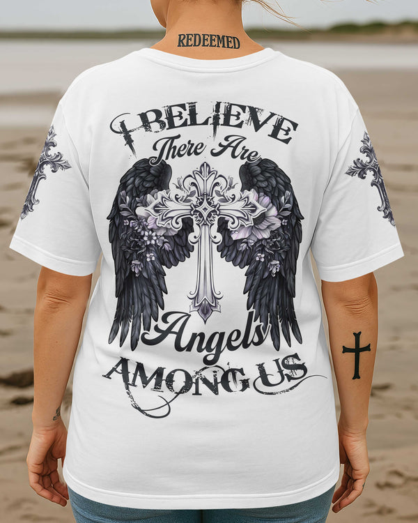 I Believe There Are Angels Among Us All Over Print T-Shirt