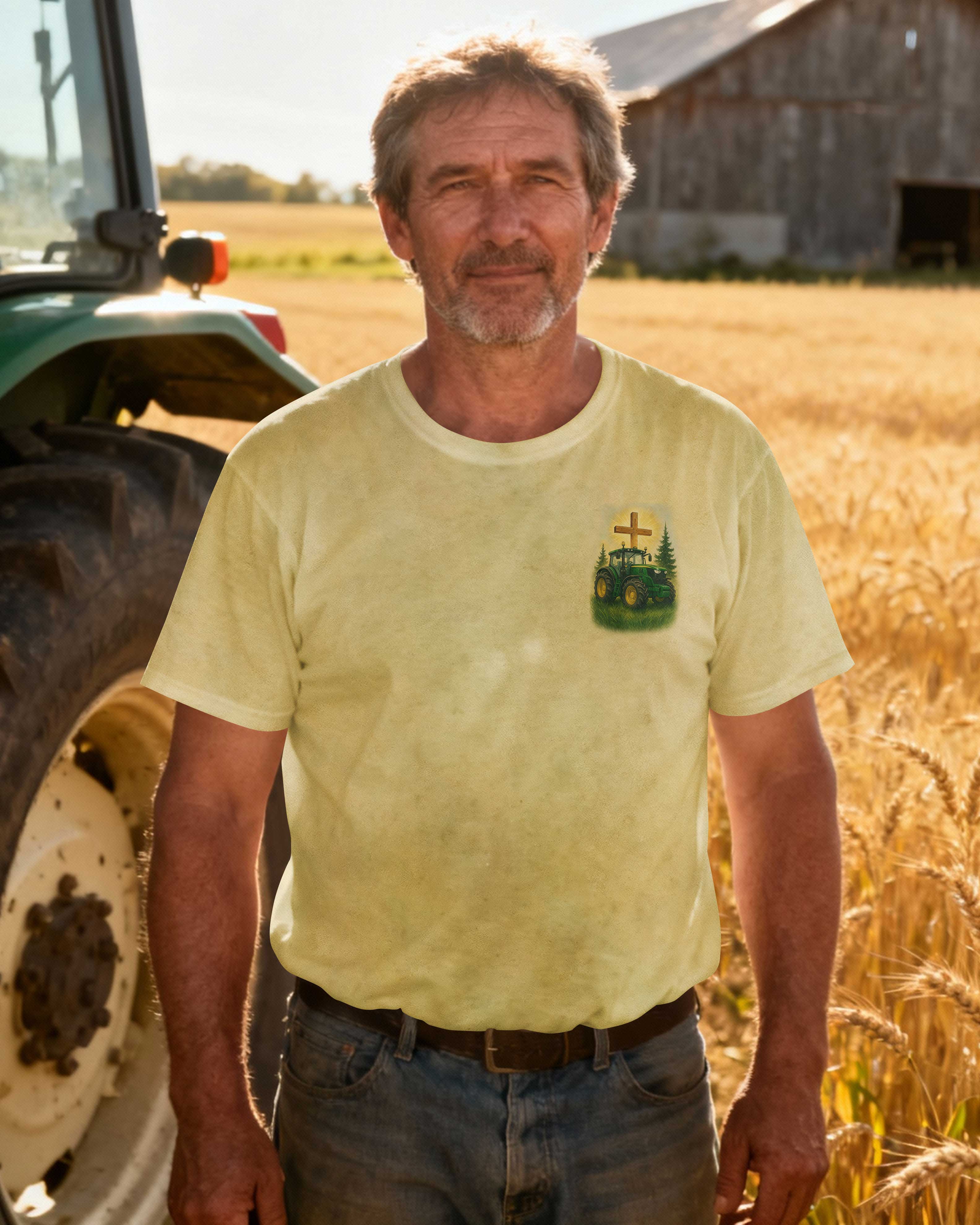 I Am A Simple Man I Like Tractors And Kneel Before Jesus T-Shirt