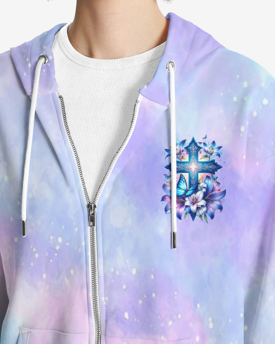 In God And The Power Of Prayer All Over Print Zip Hoodie - Christ Color