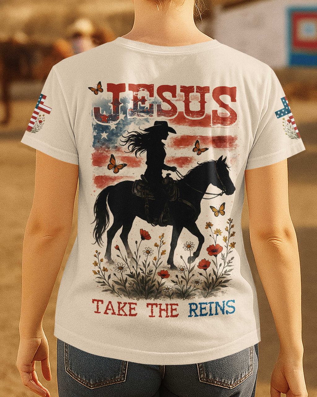 Jesus Take The Reins All Over Print T-Shirt