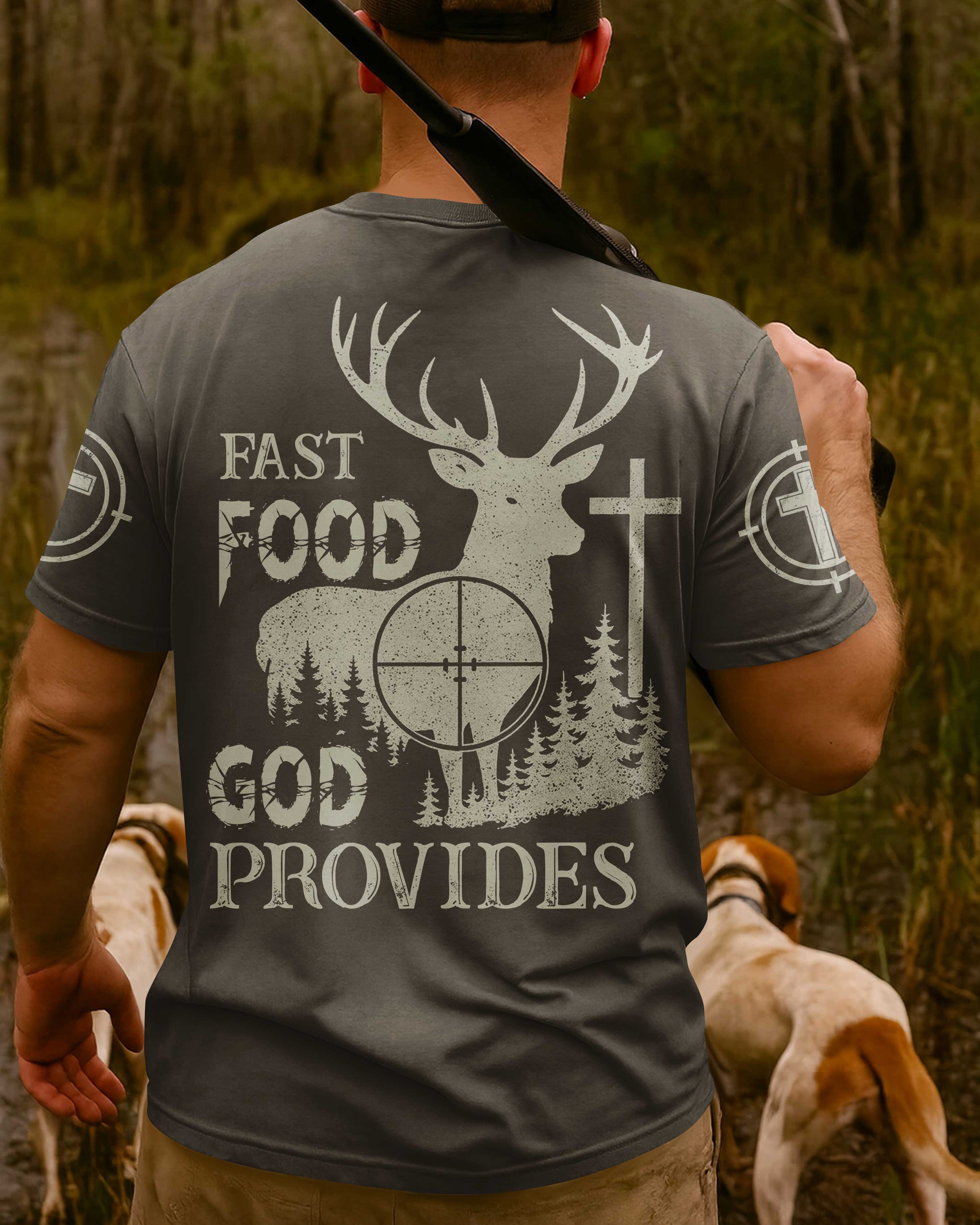 Fast Food God Provides T-Shirt