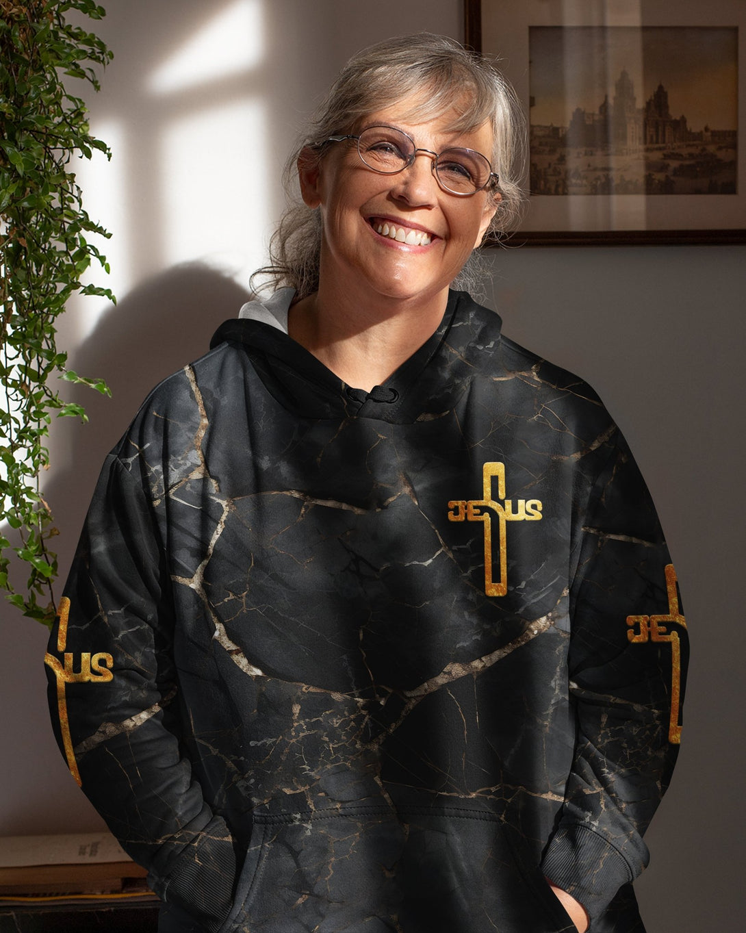 Death Could Not Hold Him All Over Print Hoodie - Christ Color