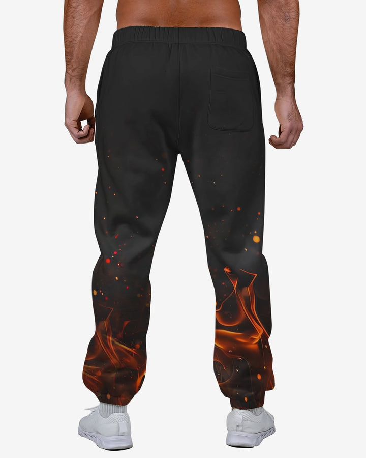 Baptized In Fire Matthew 3:11 All Over Print Jogger Pants - Christ Color