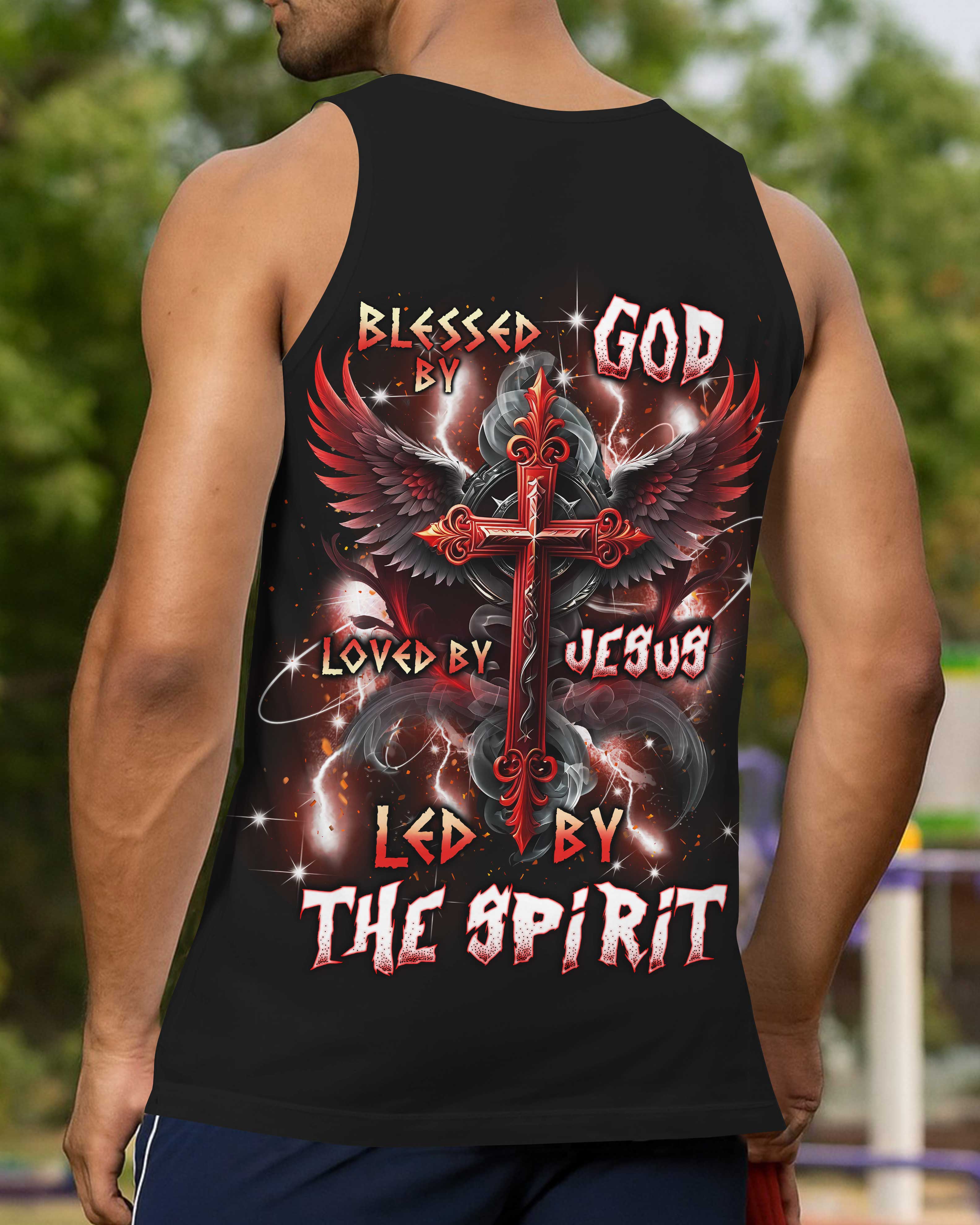 Blessed By God Loved By Jesus Led By The Spirit T-Shirt