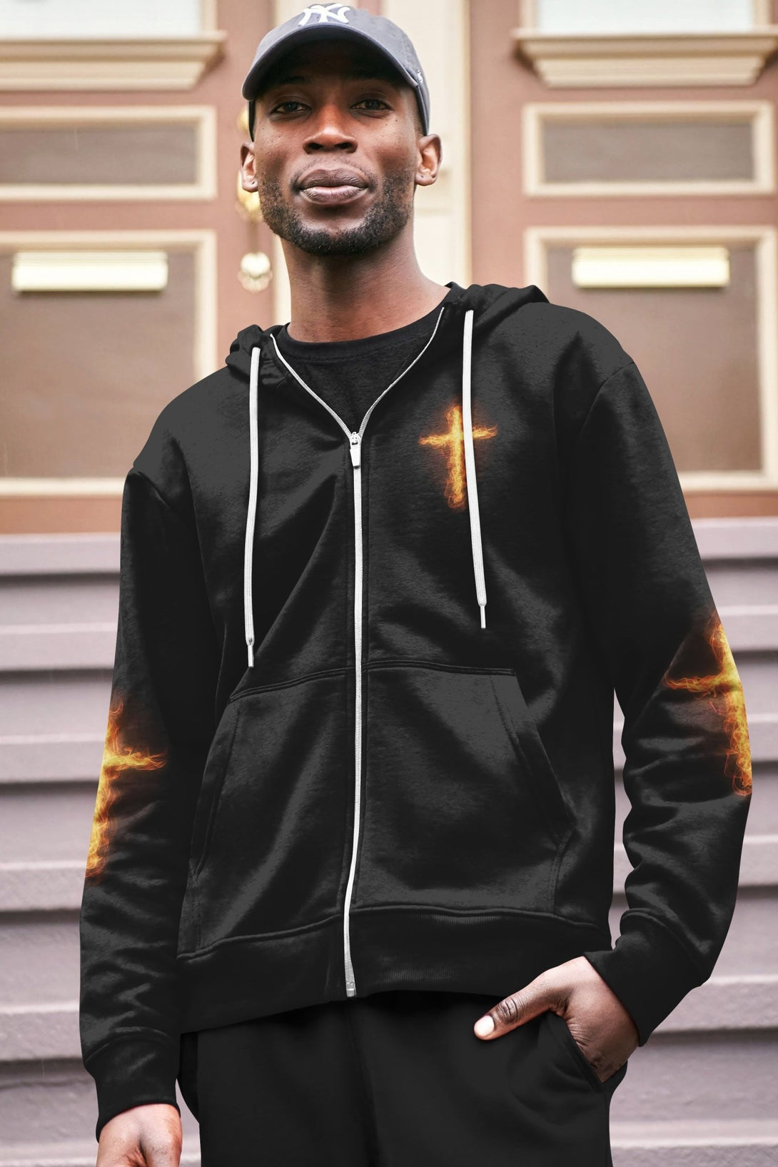 There's No Greater Love Than This All Over Print Zip Hoodie - Christ Color