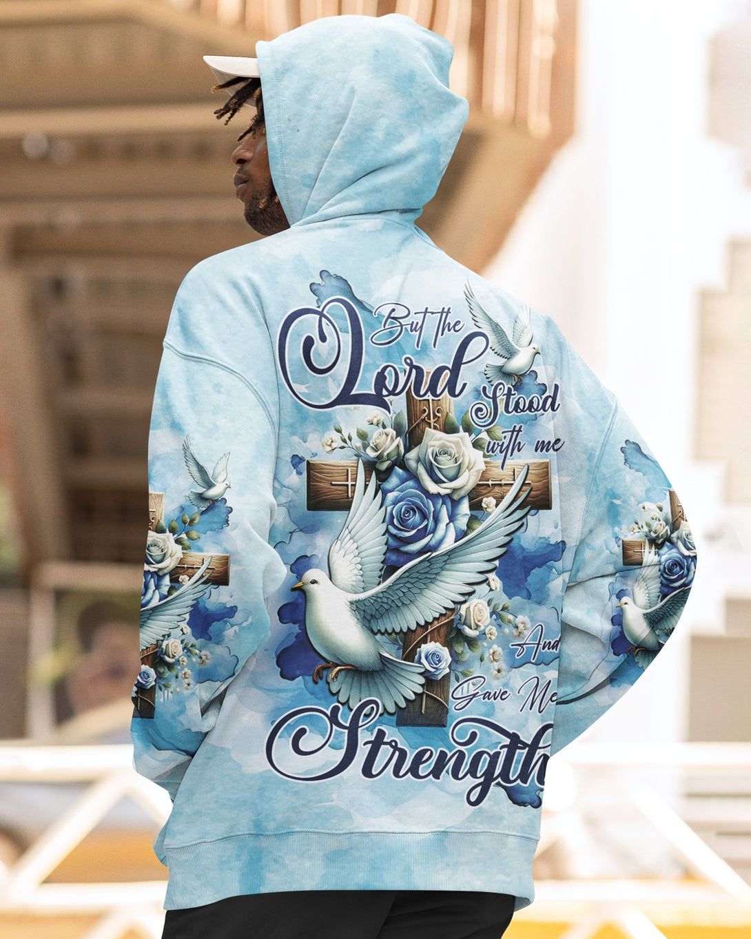 Lord Stood With Me And Gave Me Strength All Over Print Zip Hoodie - Christ Color
