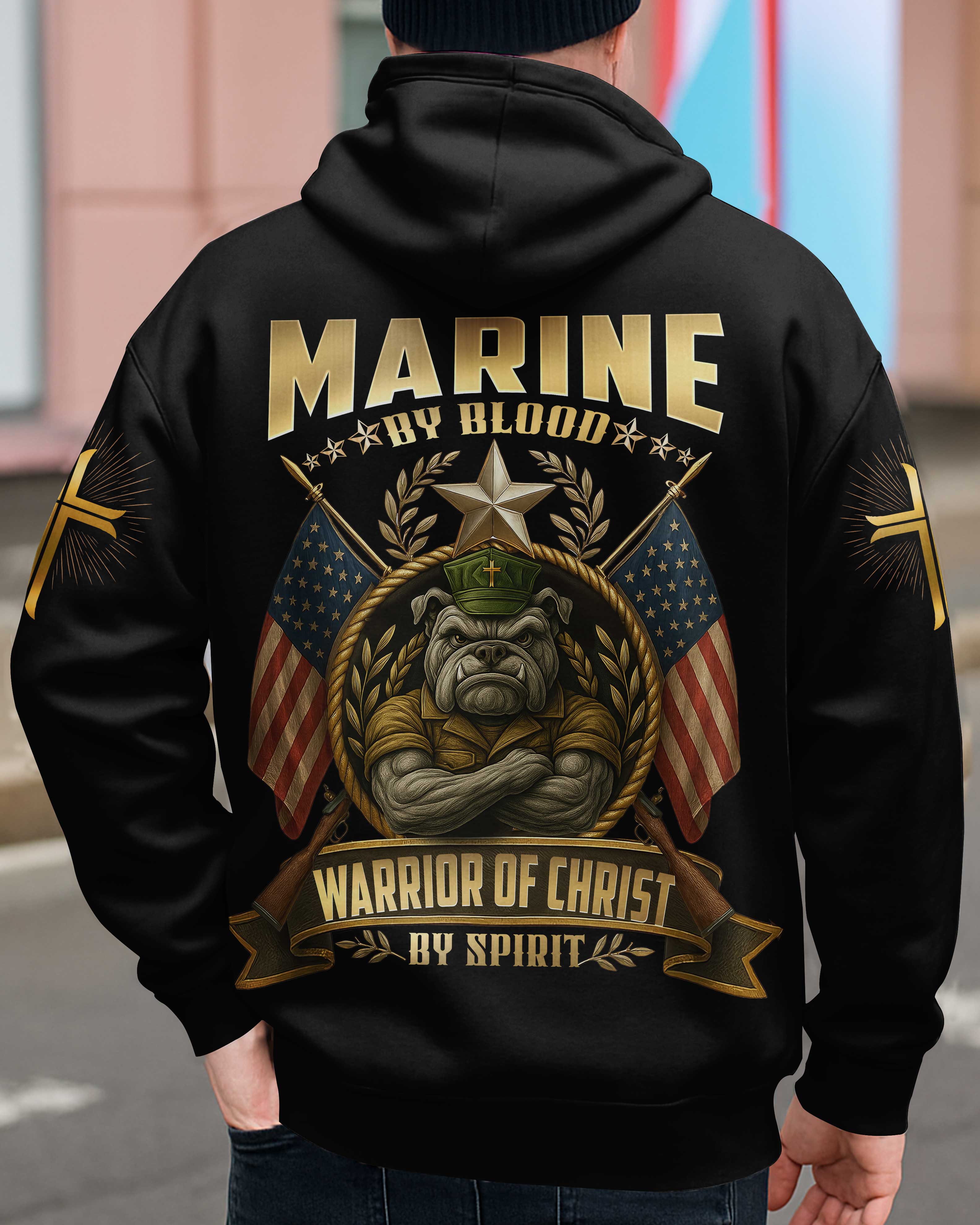 Marine By Blood Warrior Of Christ By Spirit T-Shirt