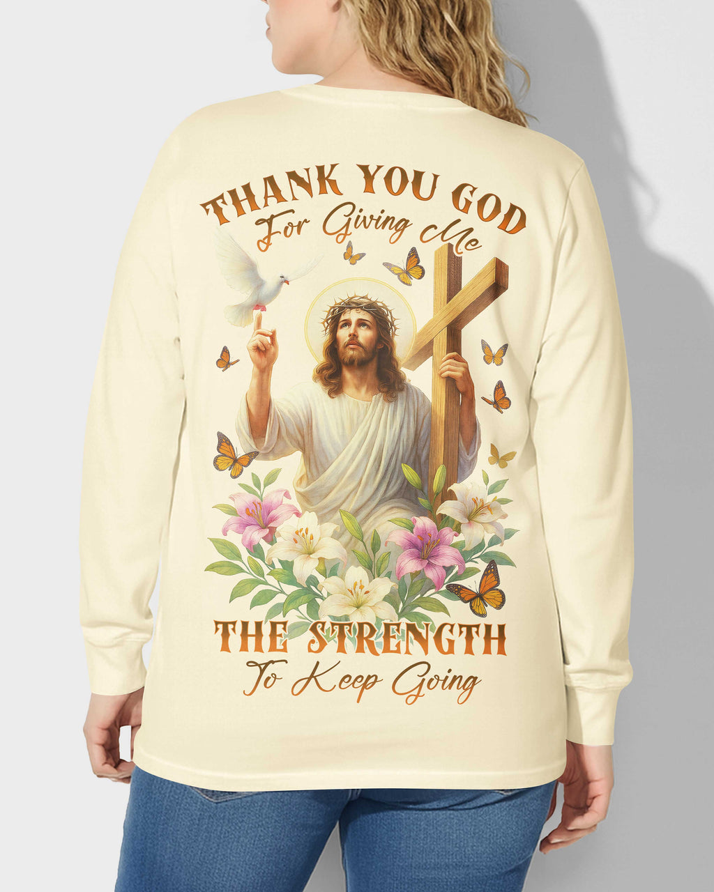 Thank You God V-neck Long Sleeves Shirt