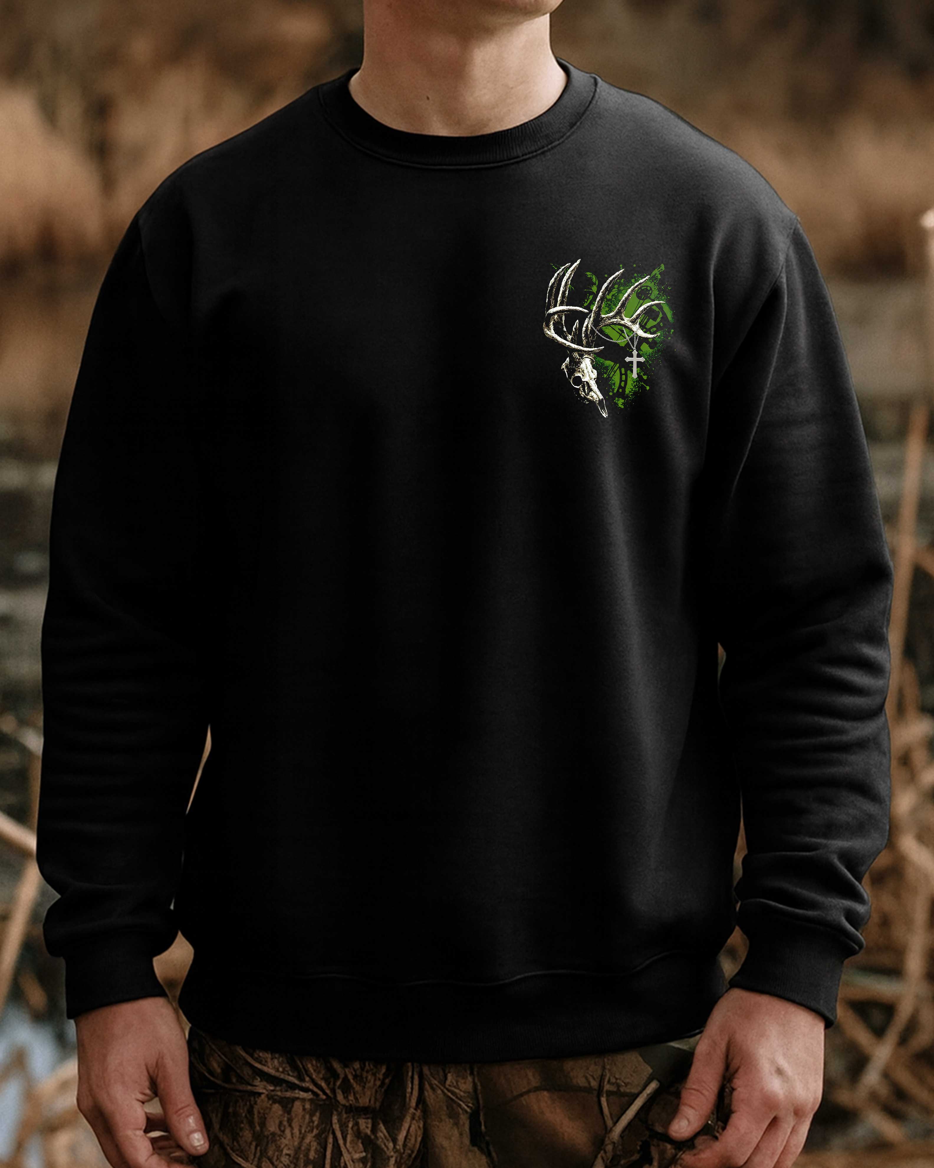 The Woods Test Me But The Word Strengthens Me All Over Print Sweater