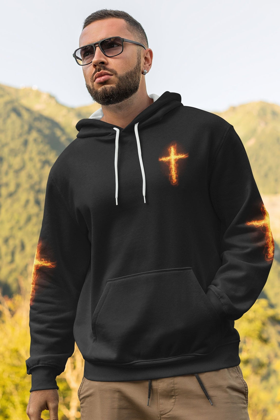 There's No Greater Love Than This All Over Print Hoodie - Christ Color