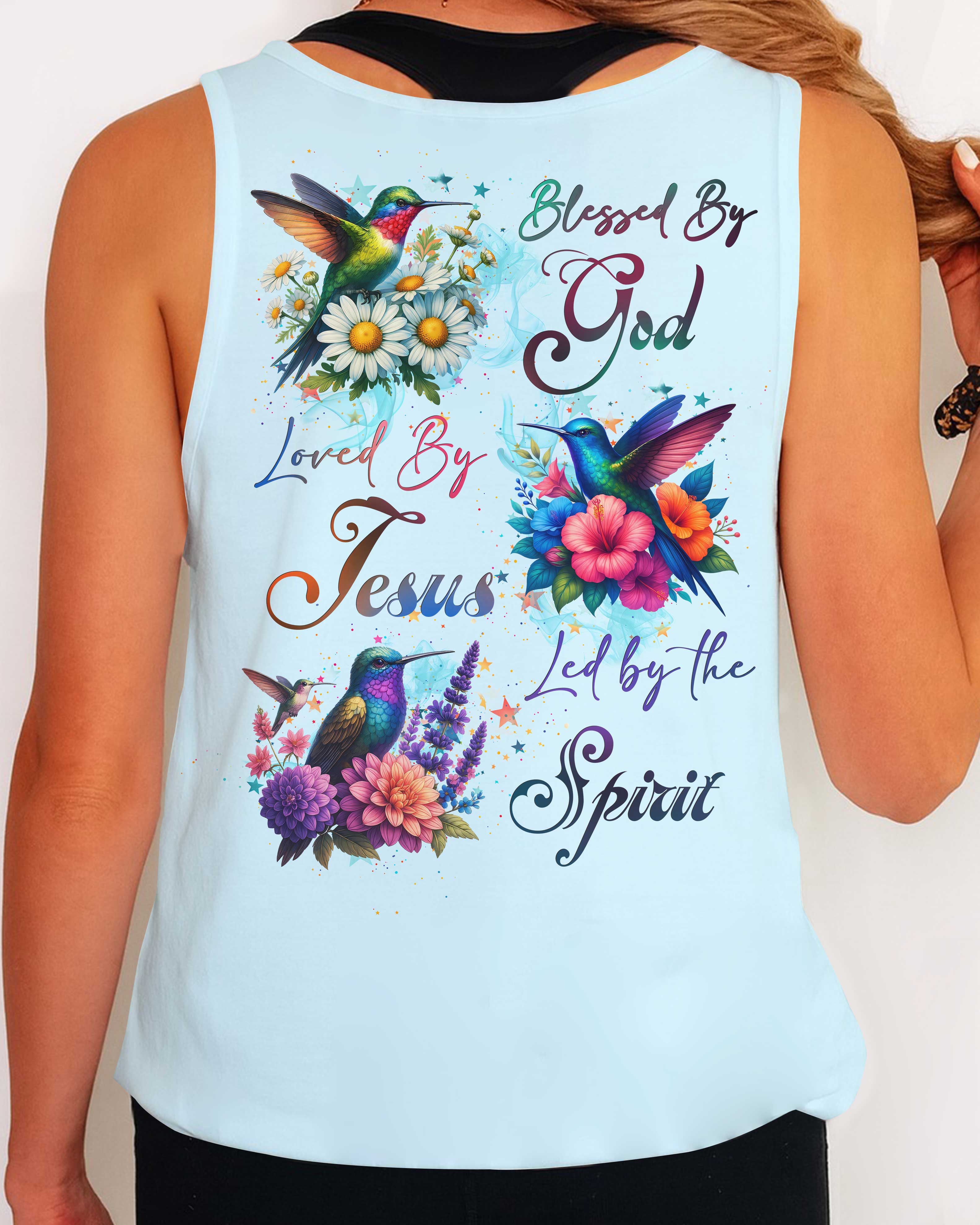 Blessed By God Loved By Jesus Led By The Spirit T-Shirt