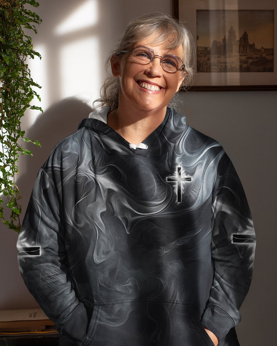 A Child Of God A Man Of Faith All Over Print Hoodie - Christ Color