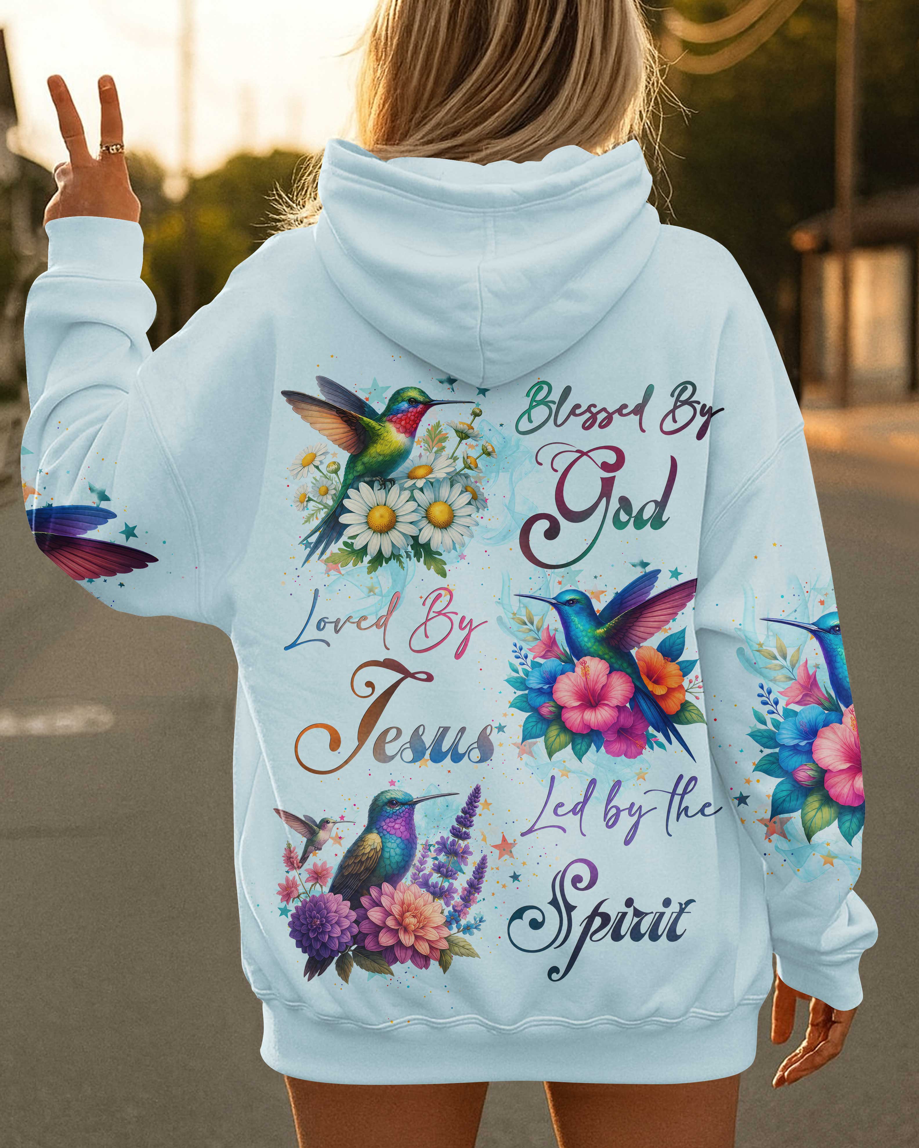 Blessed By God Loved By Jesus Led By The Spirit T-Shirt
