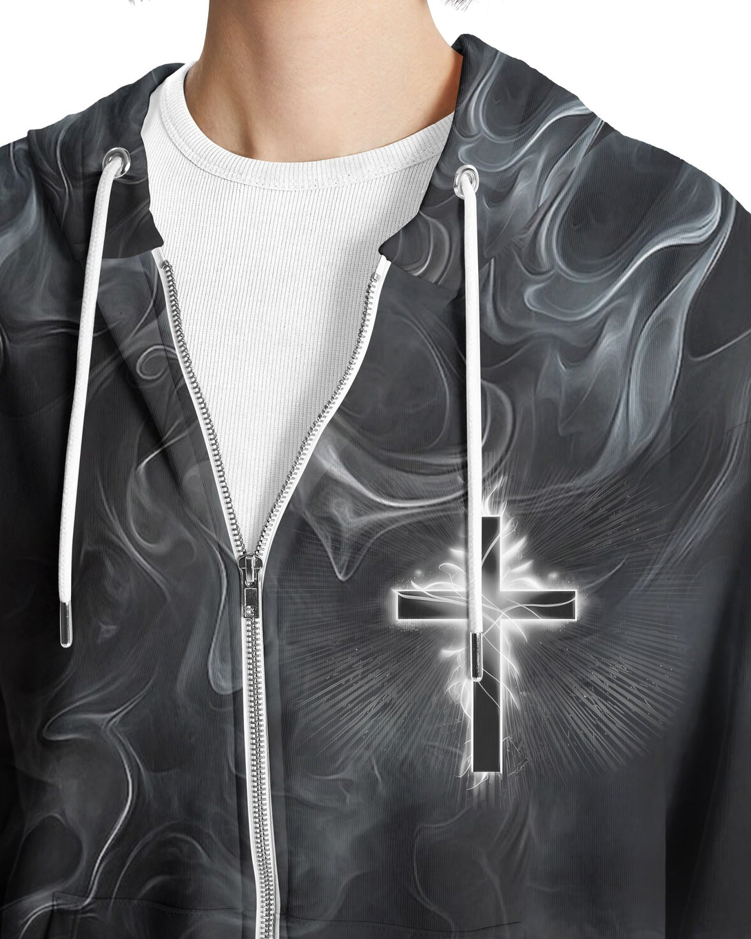 A Child Of God A Man Of Faith All Over Print Zip Hoodie - Christ Color